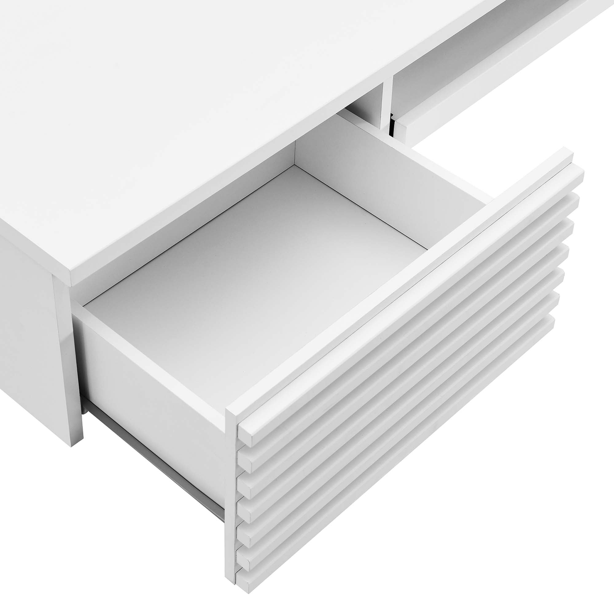 Render Wall Mount Wood Office Desk, White