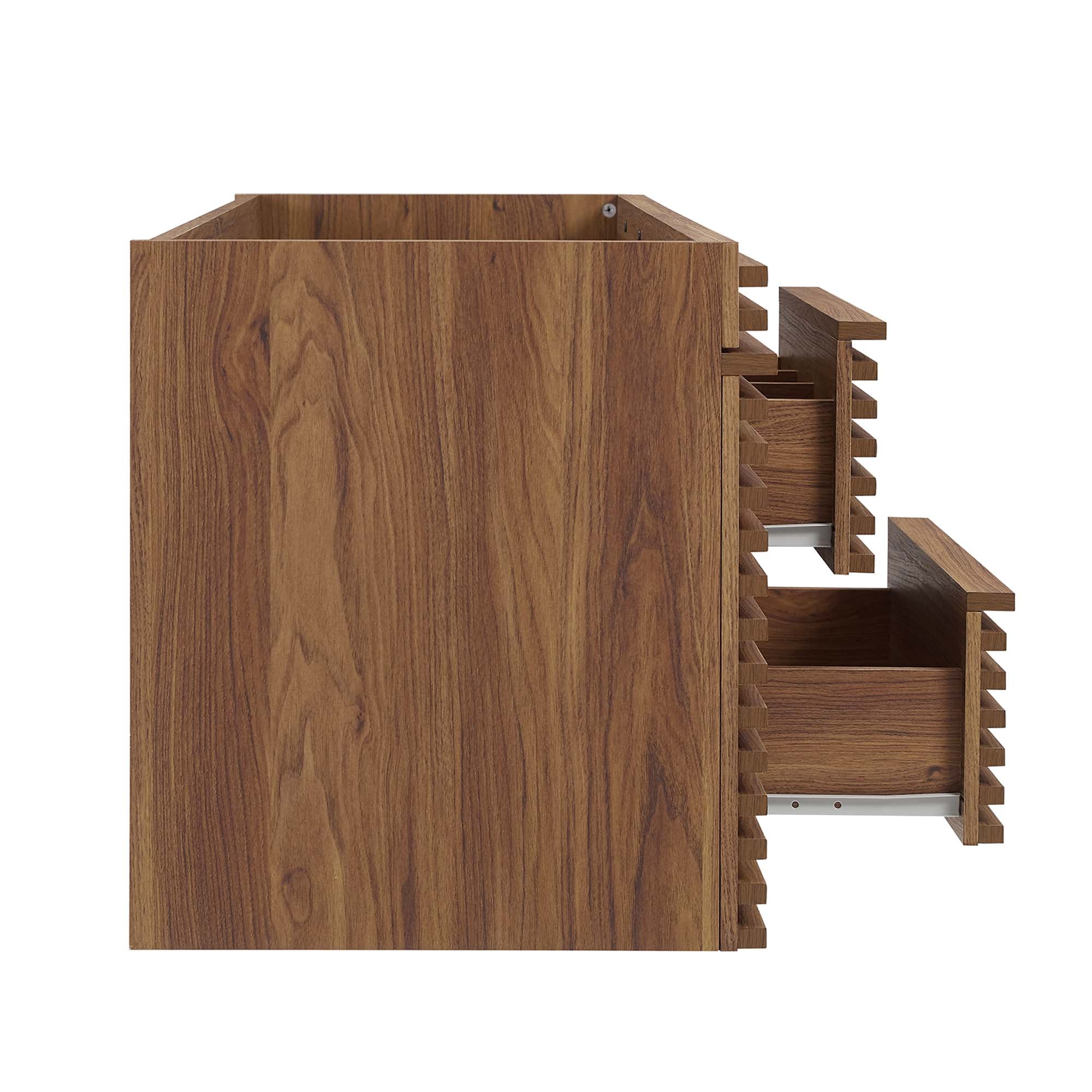 Render 48" Single Sink Compatible (Not Included) Bathroom Vanity Cabinet, Walnut