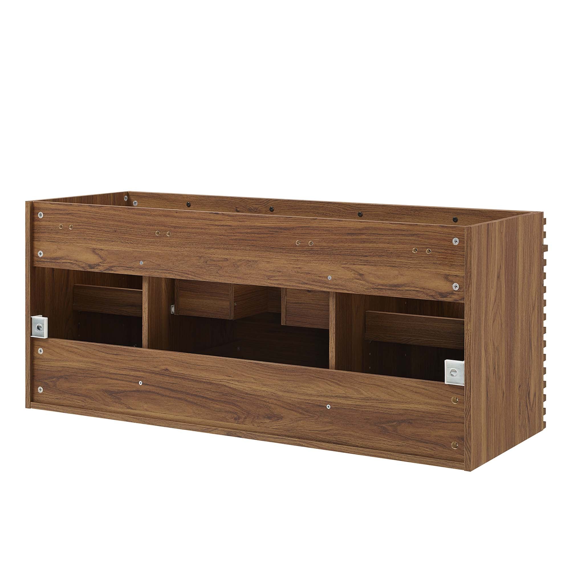 Render 48" Single Sink Compatible (Not Included) Bathroom Vanity Cabinet, Walnut