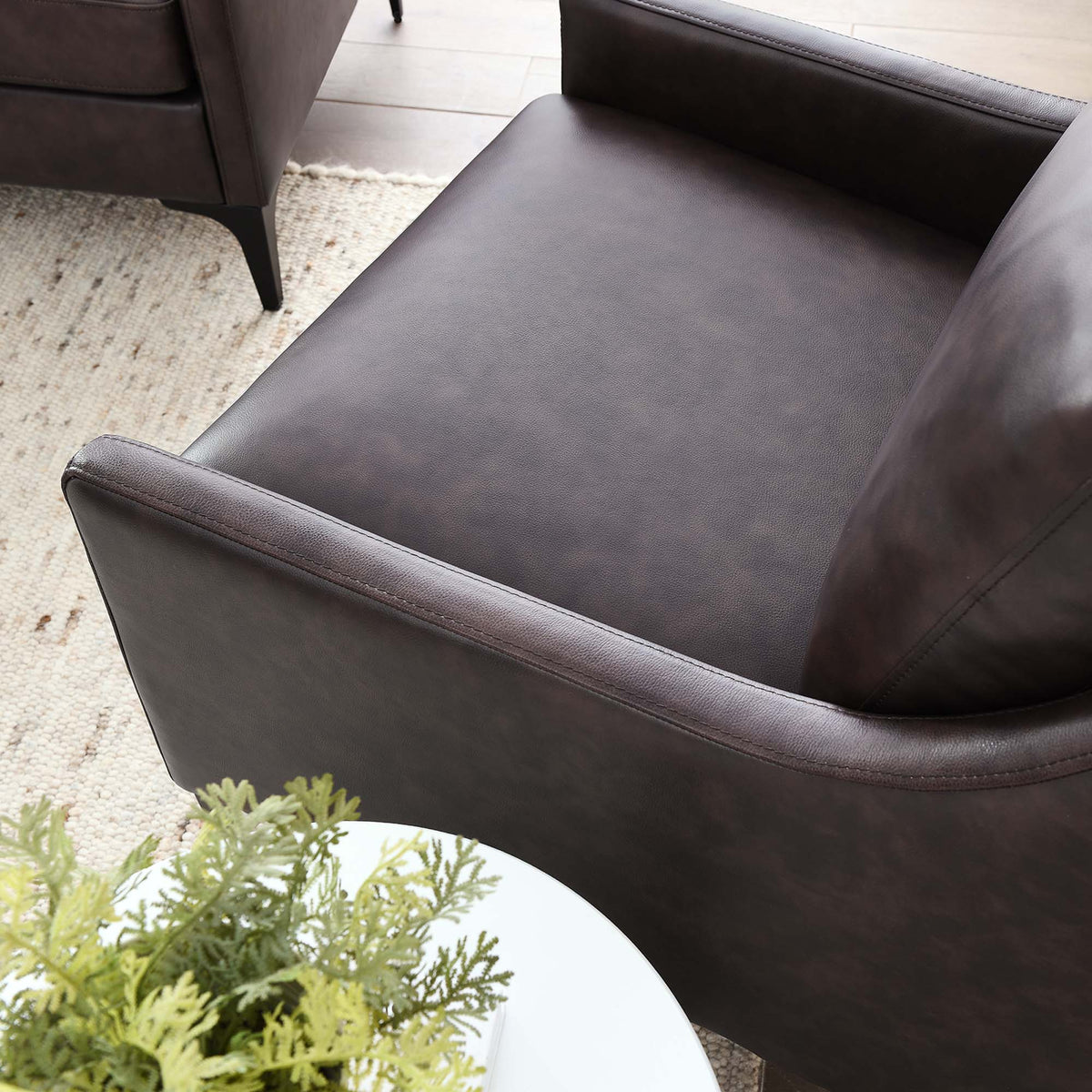 Corland Leather Armchair, Brown