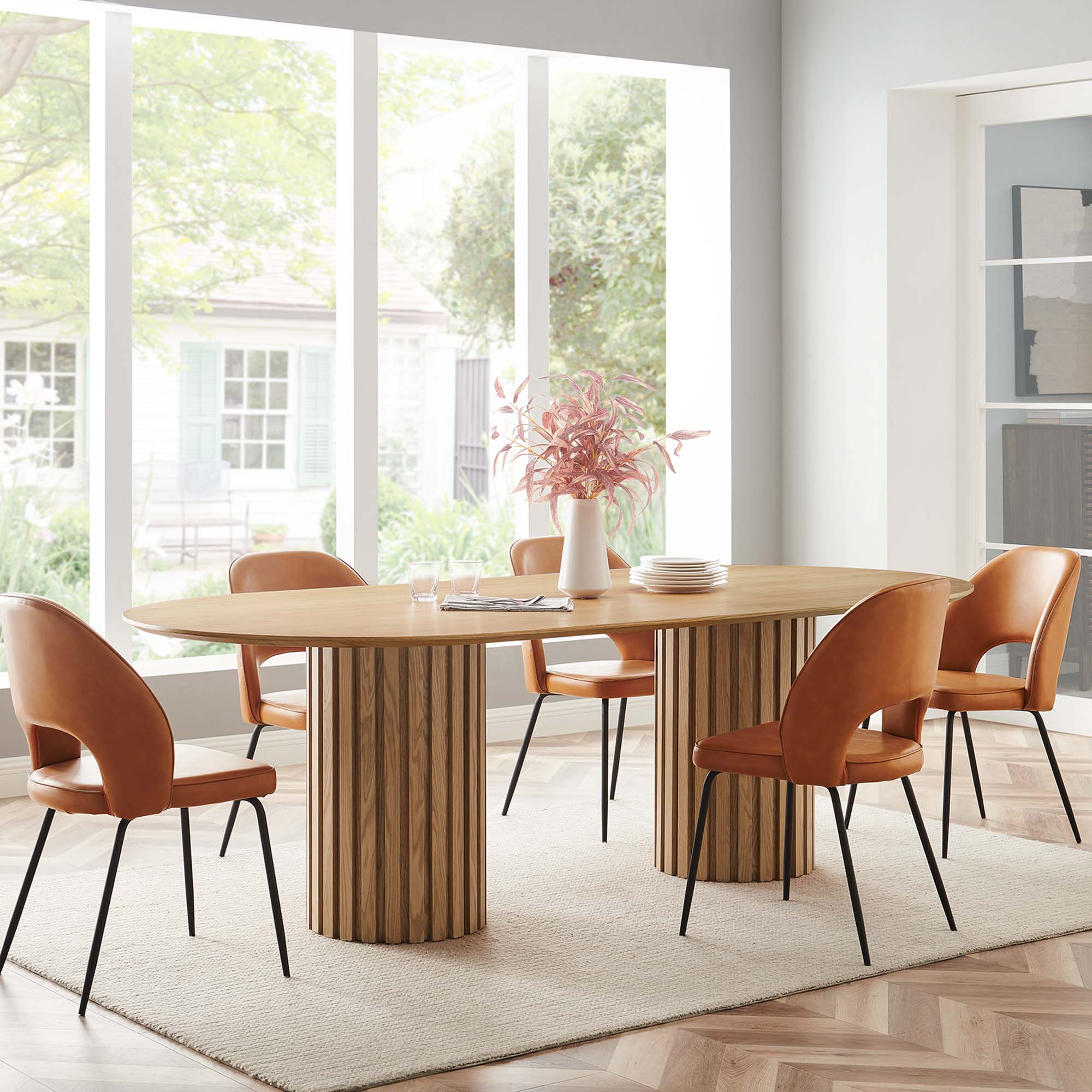 Senja 95" Oval Dining Table, Oak