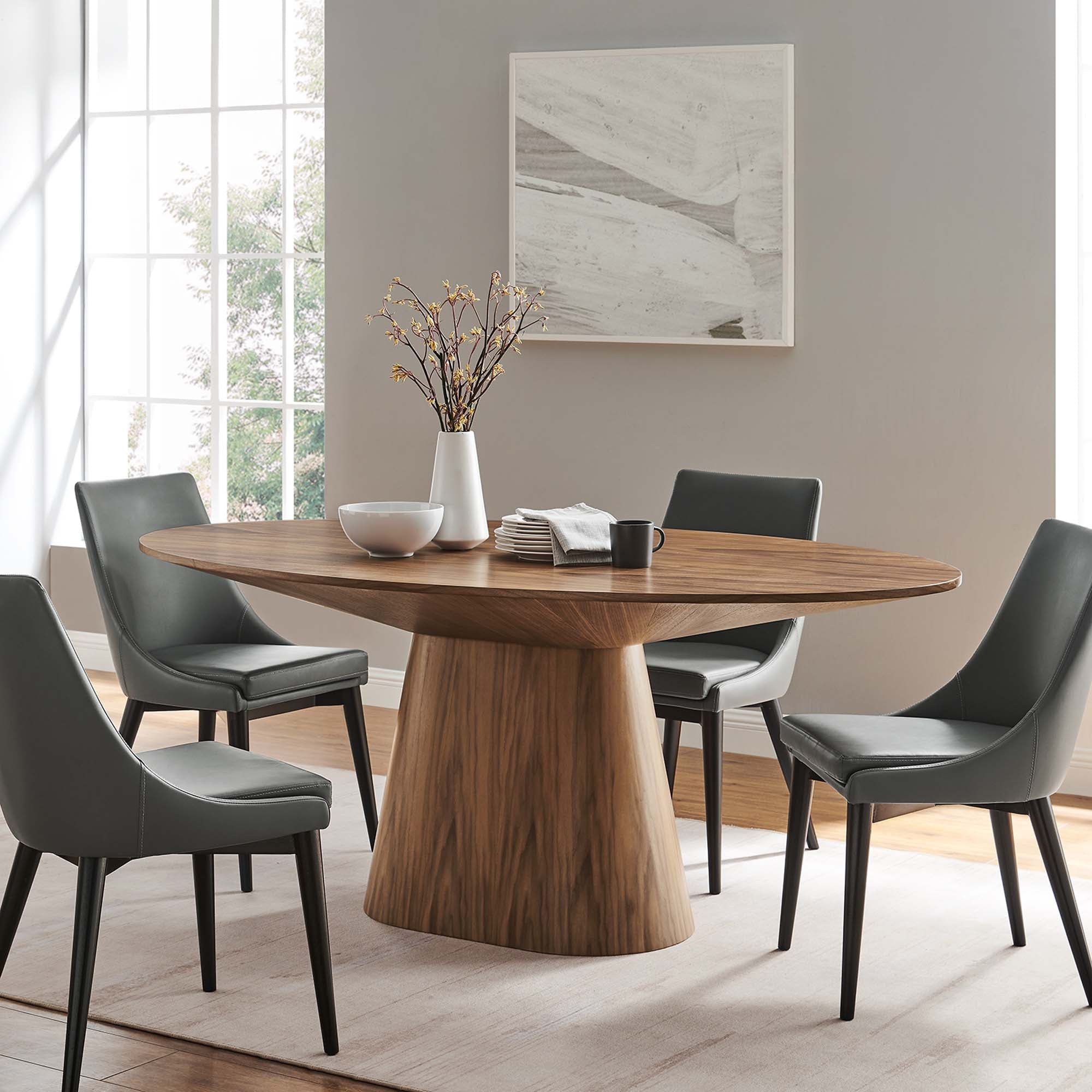Provision 75" Oval Dining Table, Walnut