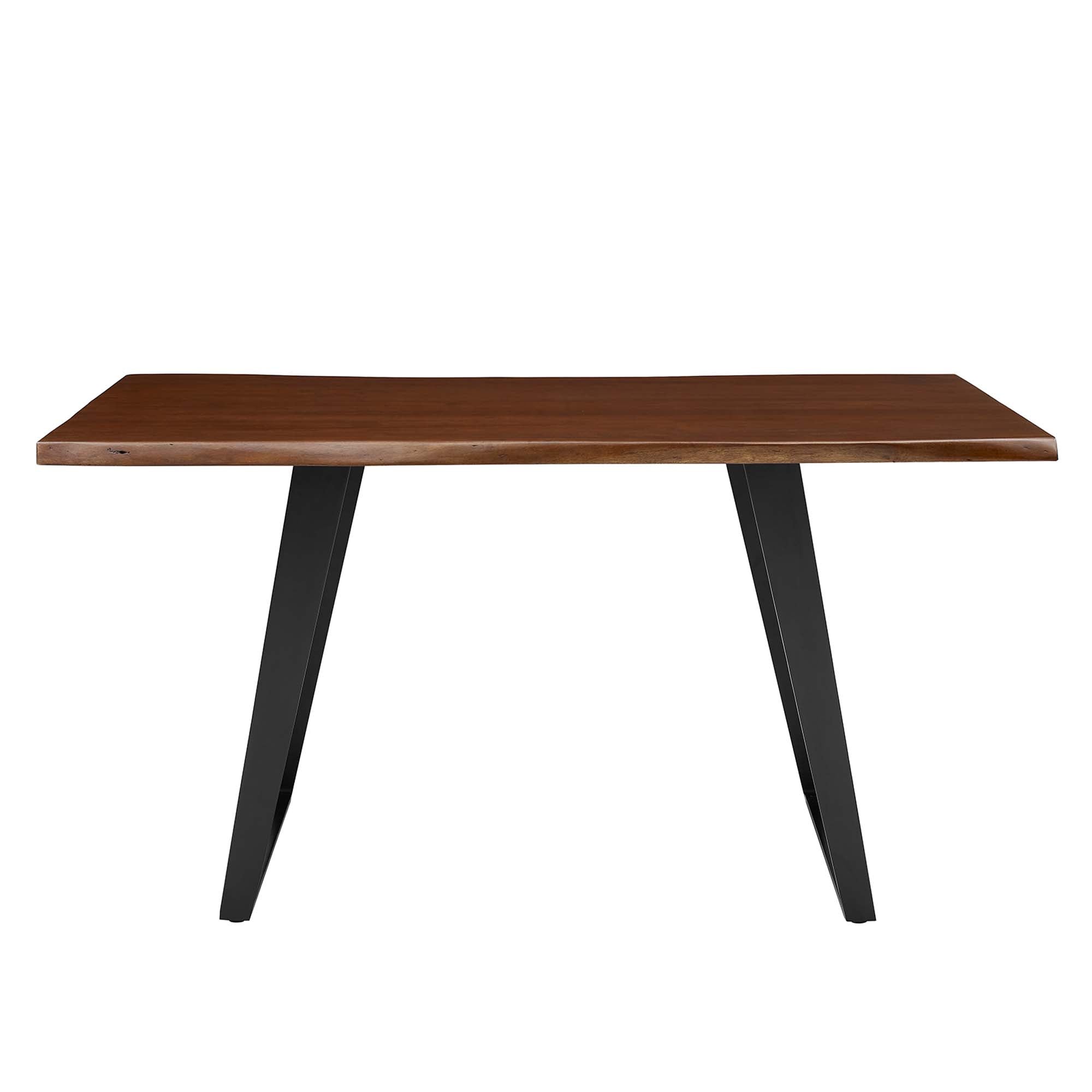 Viggo 60" Live Edge Acacia Wood Acacia Wood Dining Table, Black Walnut