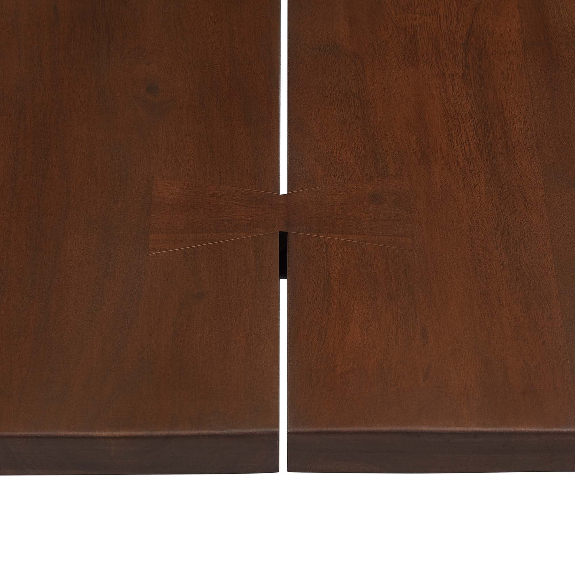 Ardor 74" Live Edge Acacia Wood Acacia Wood Dining Table, Gold Walnut