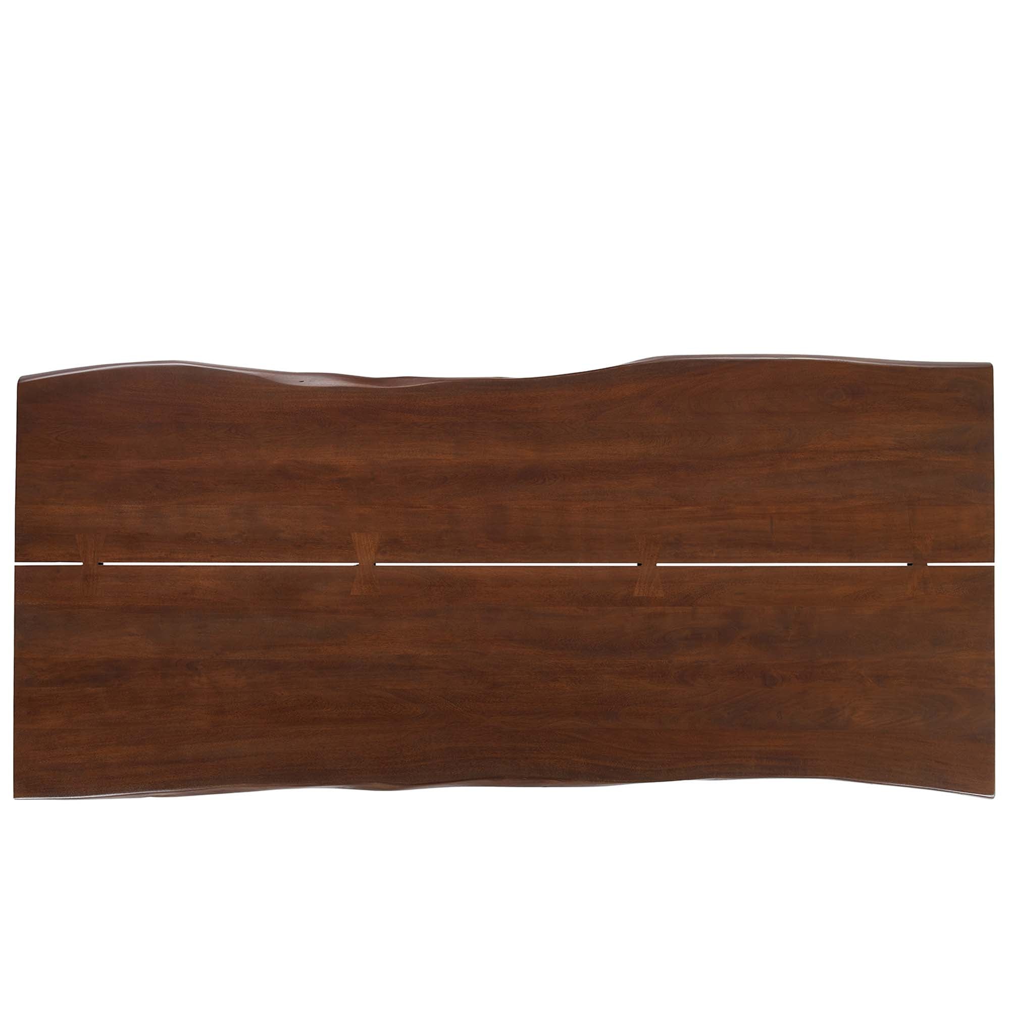 Ardor 96" Live Edge Acacia Wood Acacia Wood Dining Table, Black Walnut