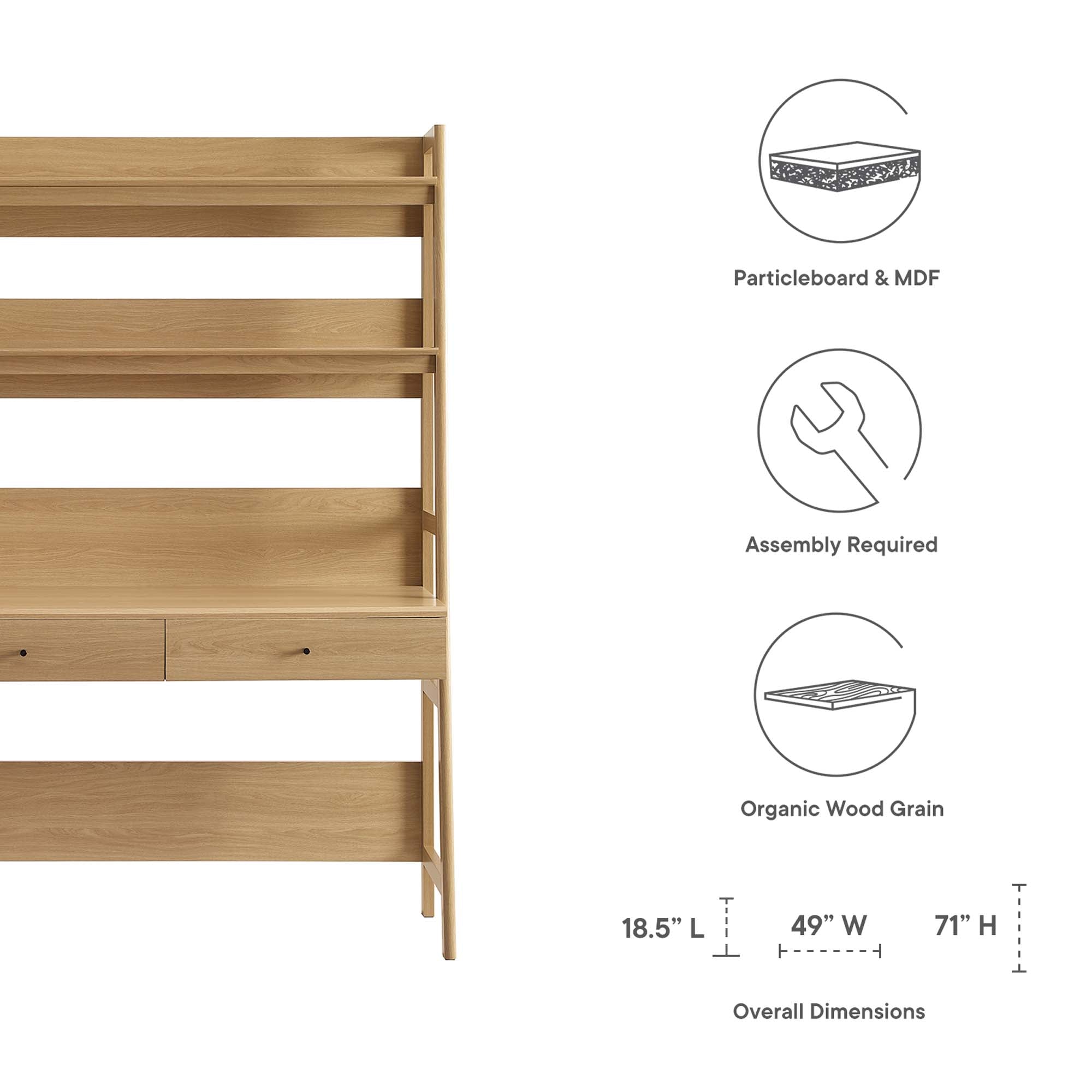 Bixby Office Desk, Oak