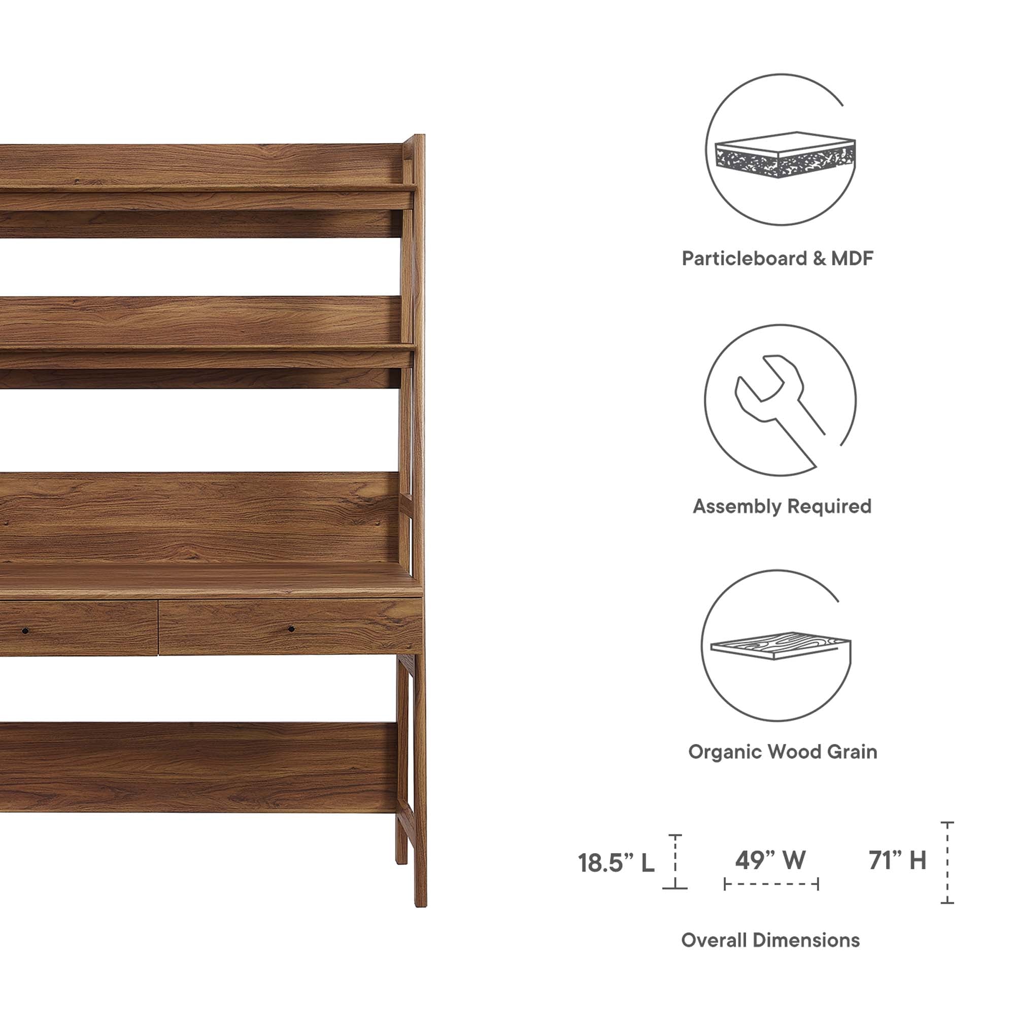 Bixby Office Desk, Walnut