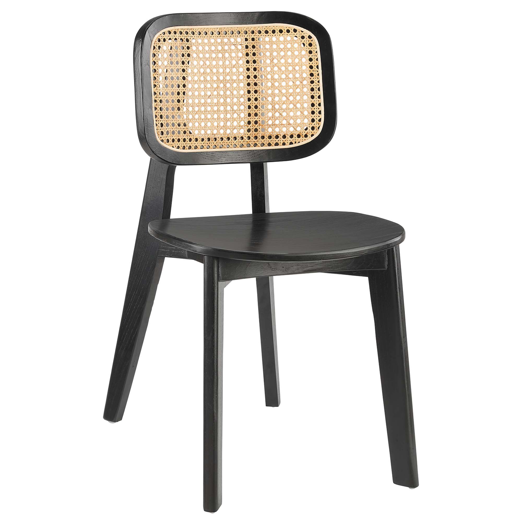 Habitat Wood Dining Side Chair Set of 2, Black