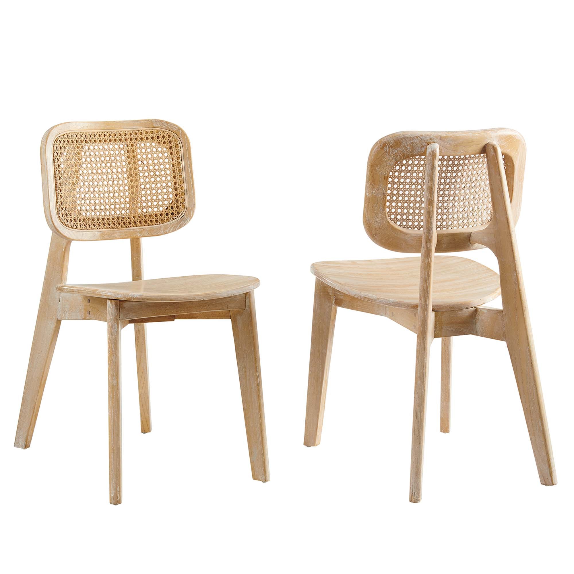 Habitat Wood Dining Side Chair Set of 2, Gray