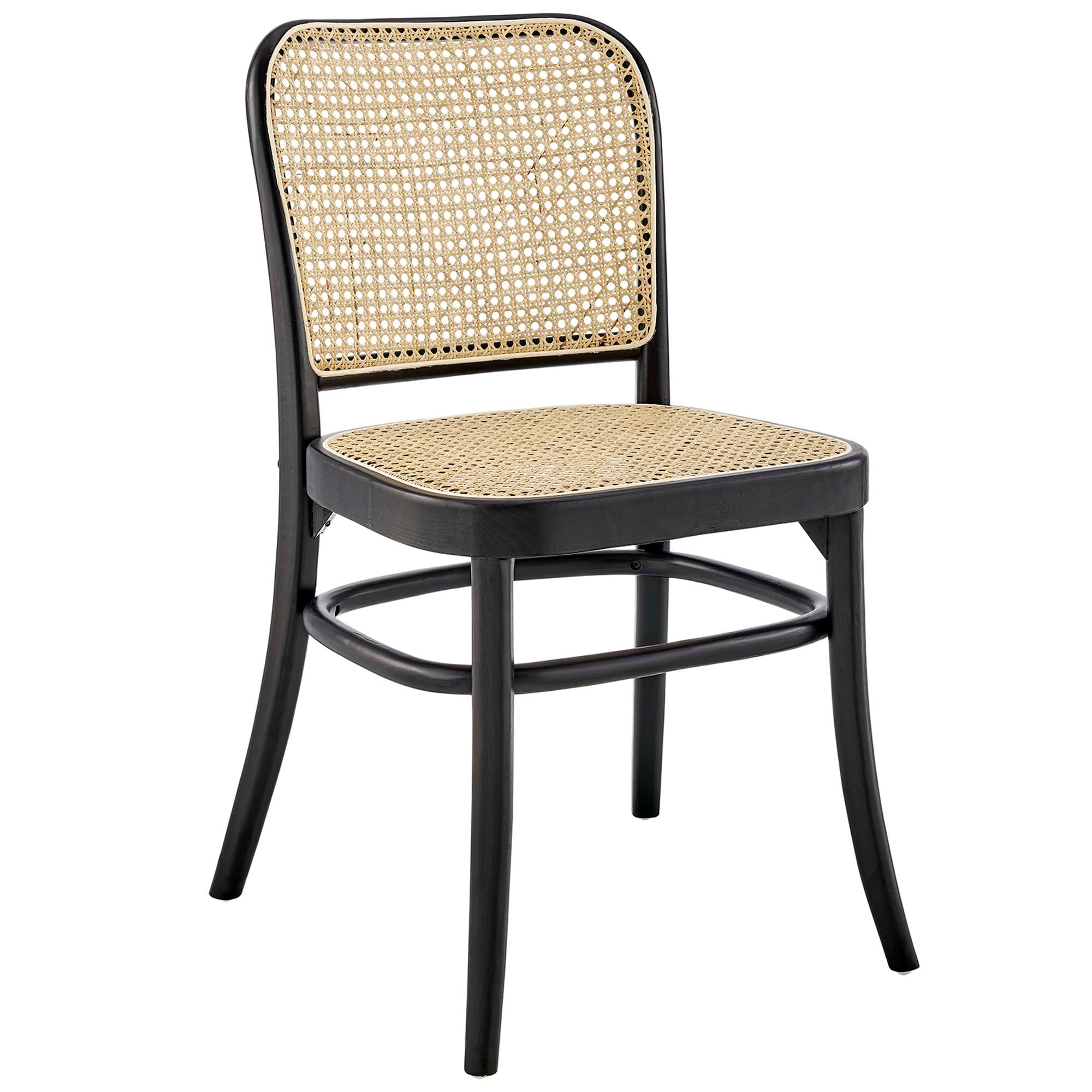 Winona Wood Dining Side Chair Set of 2, Black