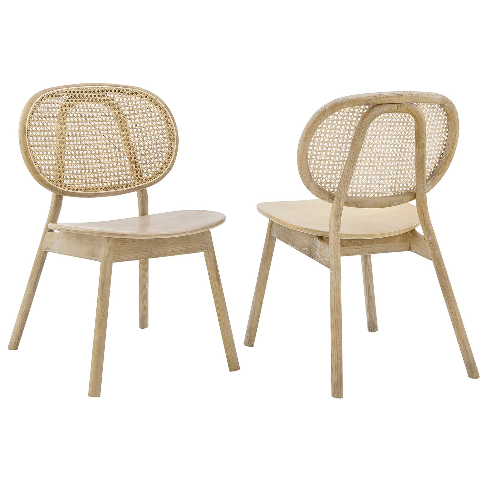 Malina Wood Dining Side Chair Set of 2, Gray