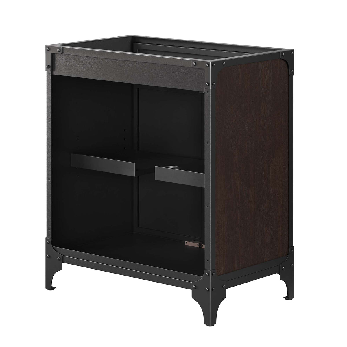 Steamforge 30" Bathroom Vanity Cabinet (Sink Basin Not Included), Black Walnut