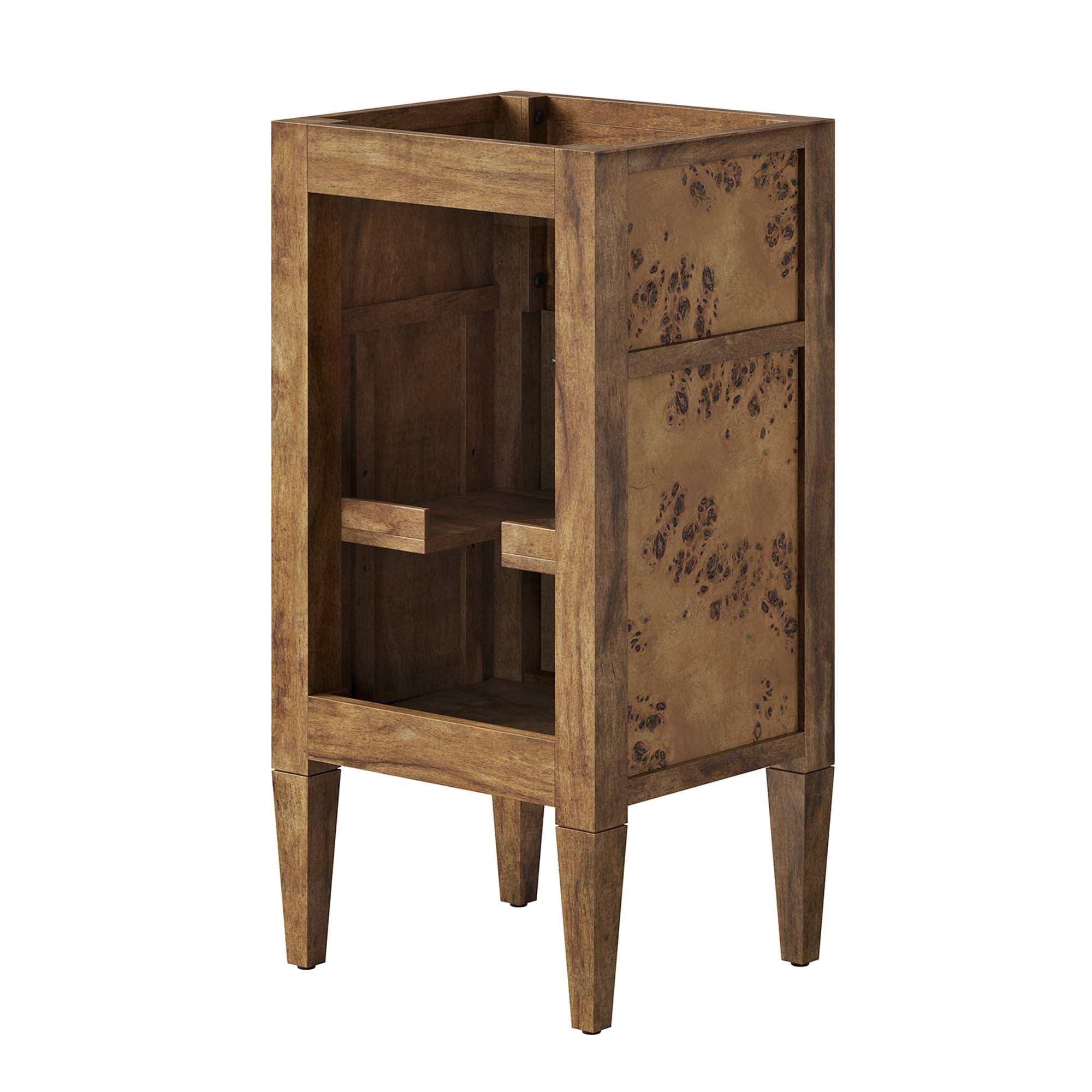 Elysian 18" Wood Bathroom Vanity Cabinet (Sink Basin Not Included), Brown