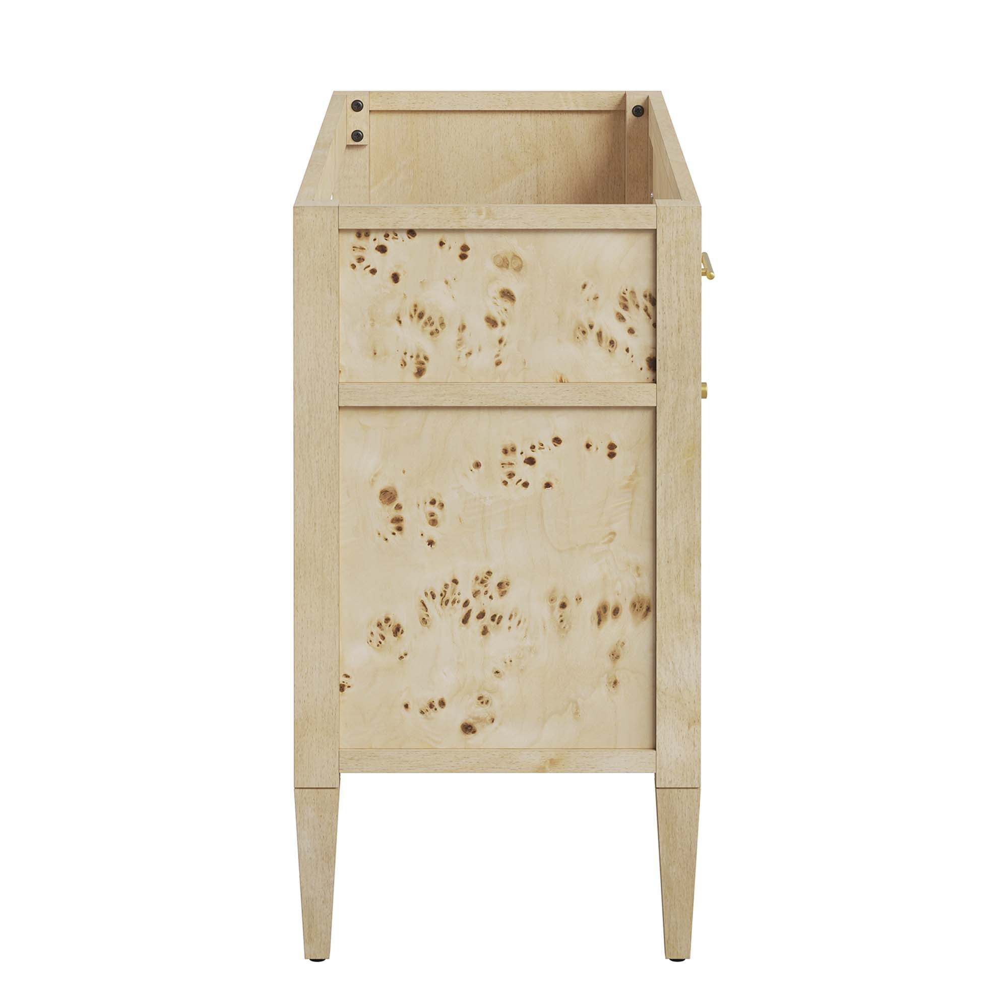 Elysian 48" Wood Bathroom Vanity Cabinet (Sink Basin Not Included), Burl