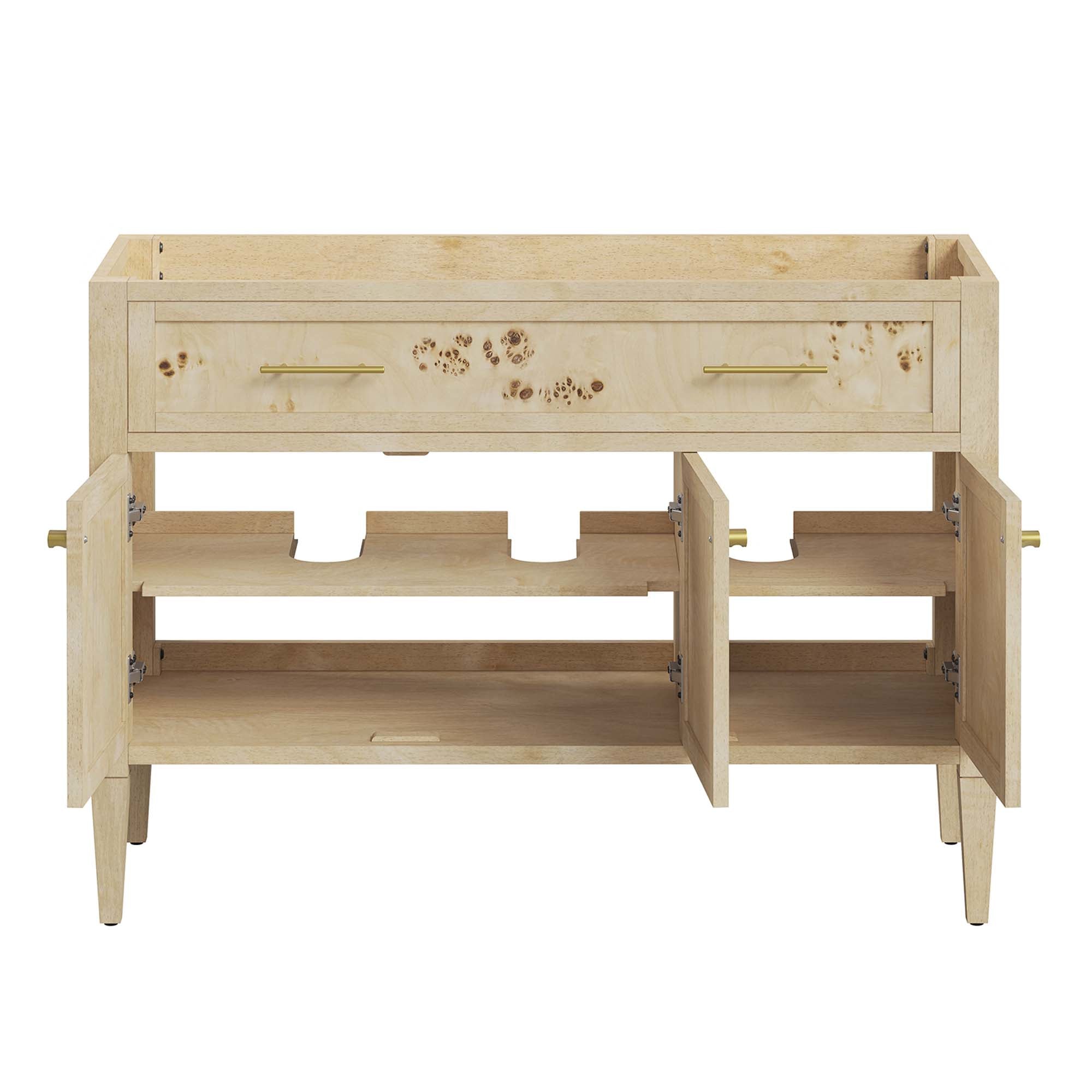 Elysian 48" Wood Bathroom Vanity Cabinet (Sink Basin Not Included), Burl