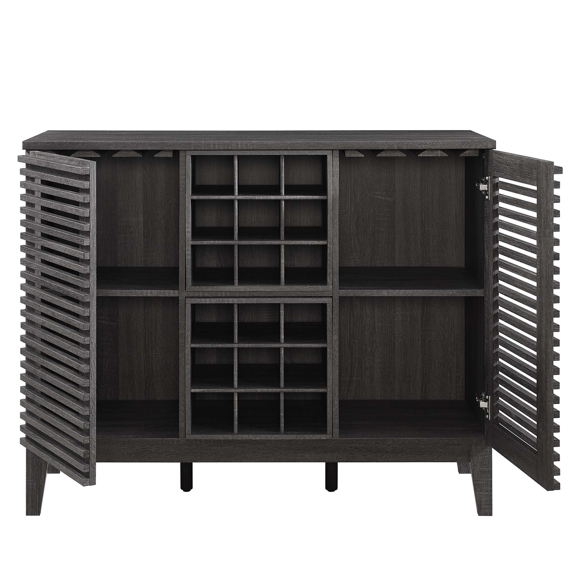 Render Bar Cabinet, Charcoal