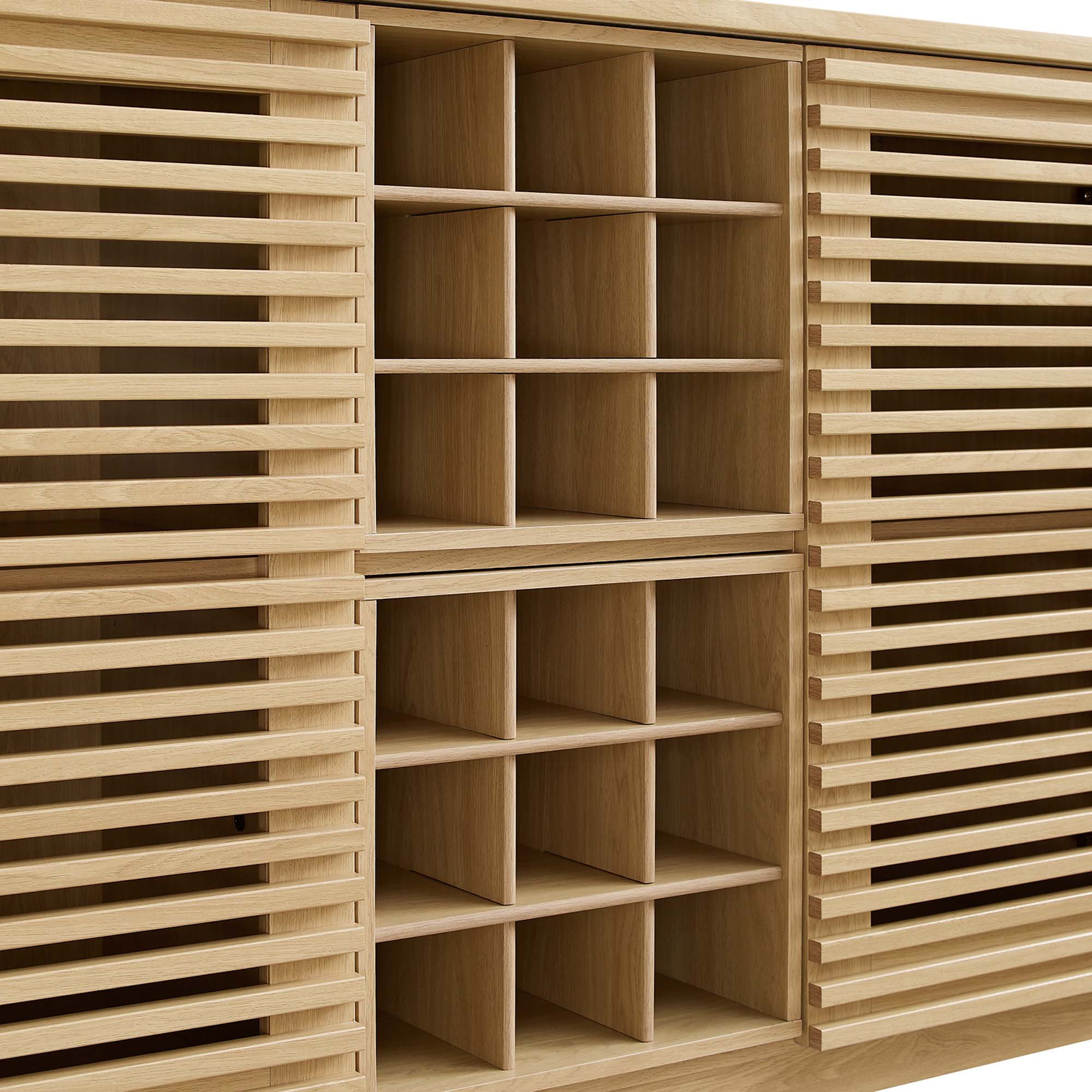 Render Bar Cabinet, Oak