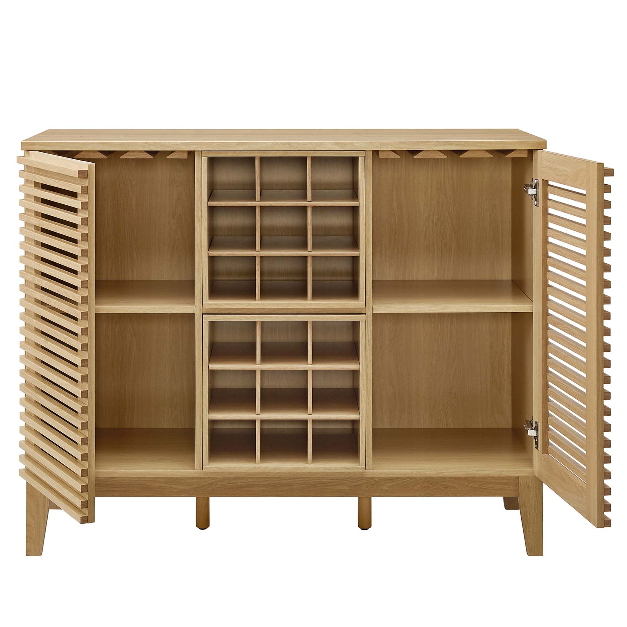 Render Bar Cabinet, Oak