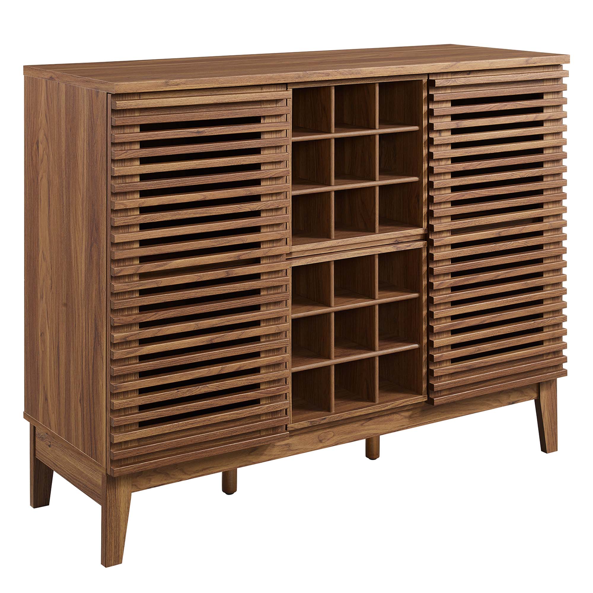 Render Bar Cabinet, Walnut