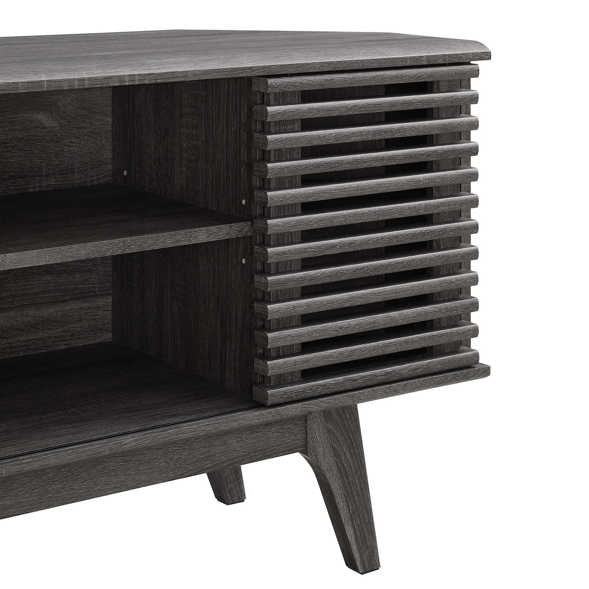 Render 46" Corner TV Stand, Charcoal