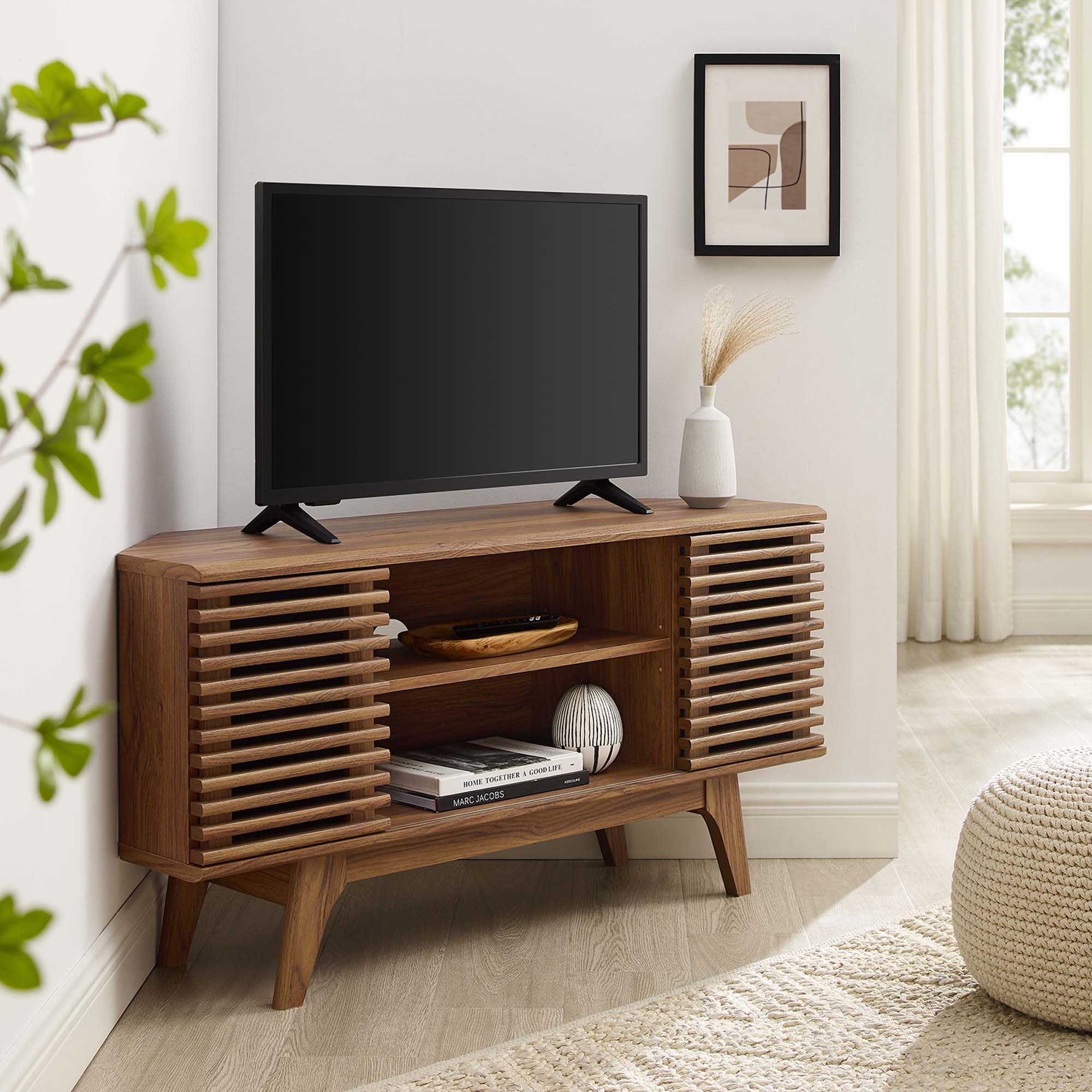 Render 46" Corner TV Stand, Wal
