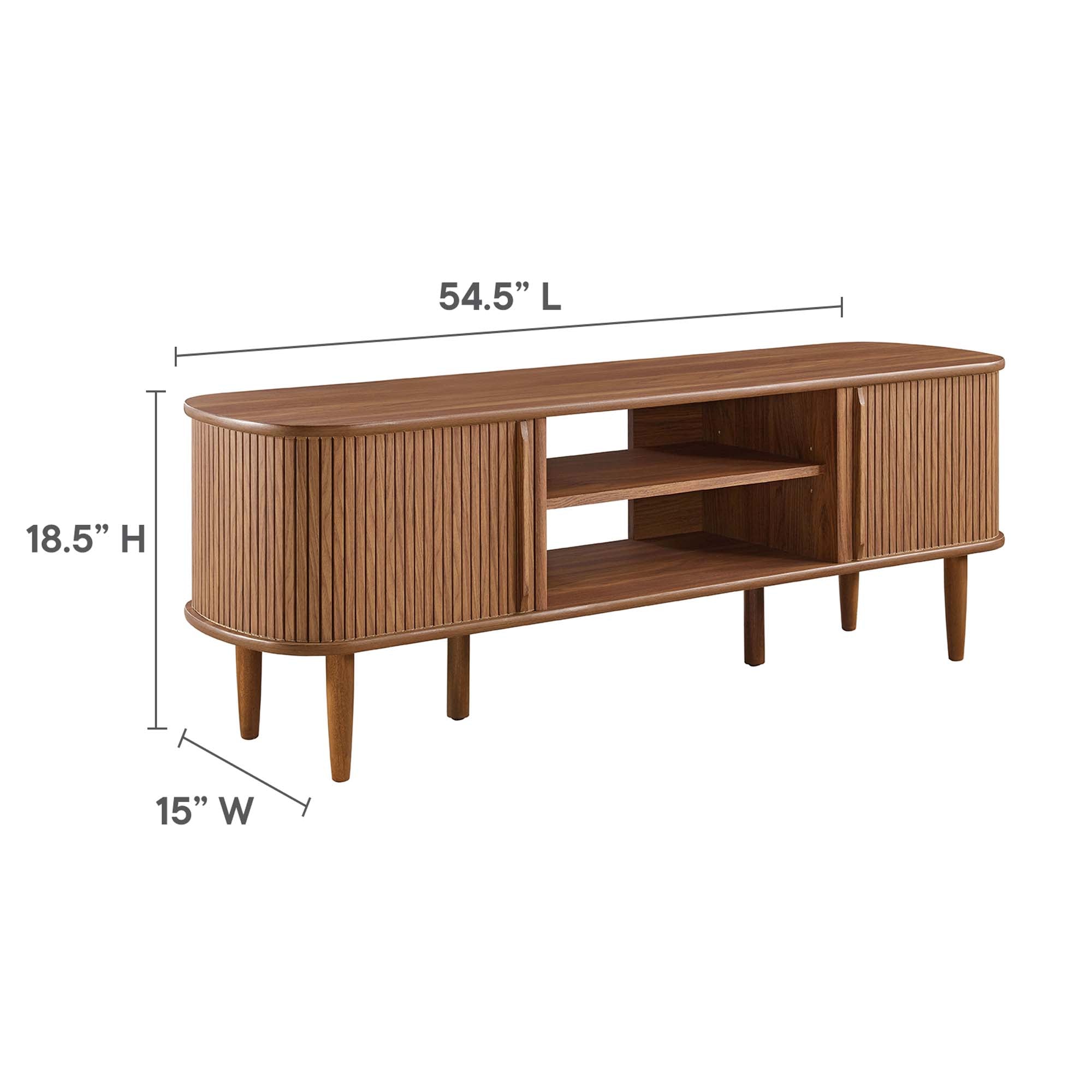 Contour 55" TV Stand, Walnut