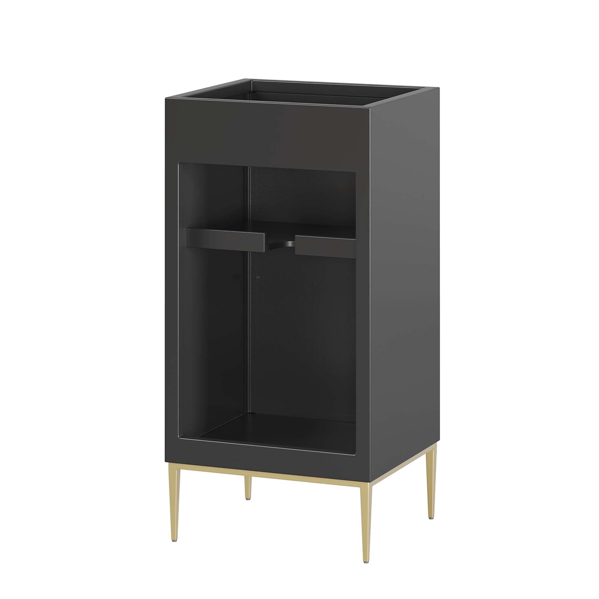 Awaken 18" Bathroom Vanity Cabinet, Black