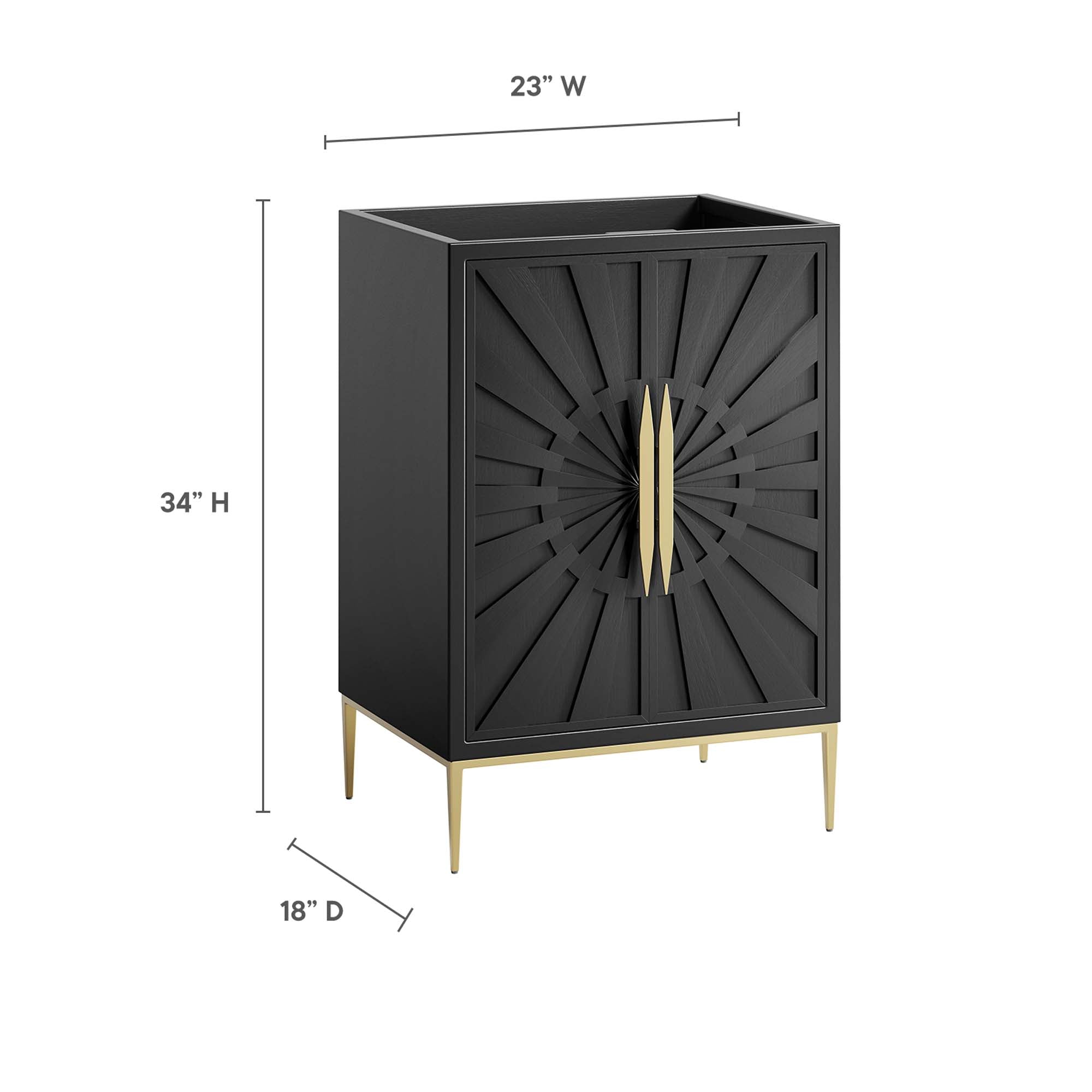 Awaken 24" Bathroom Vanity Cabinet, Black