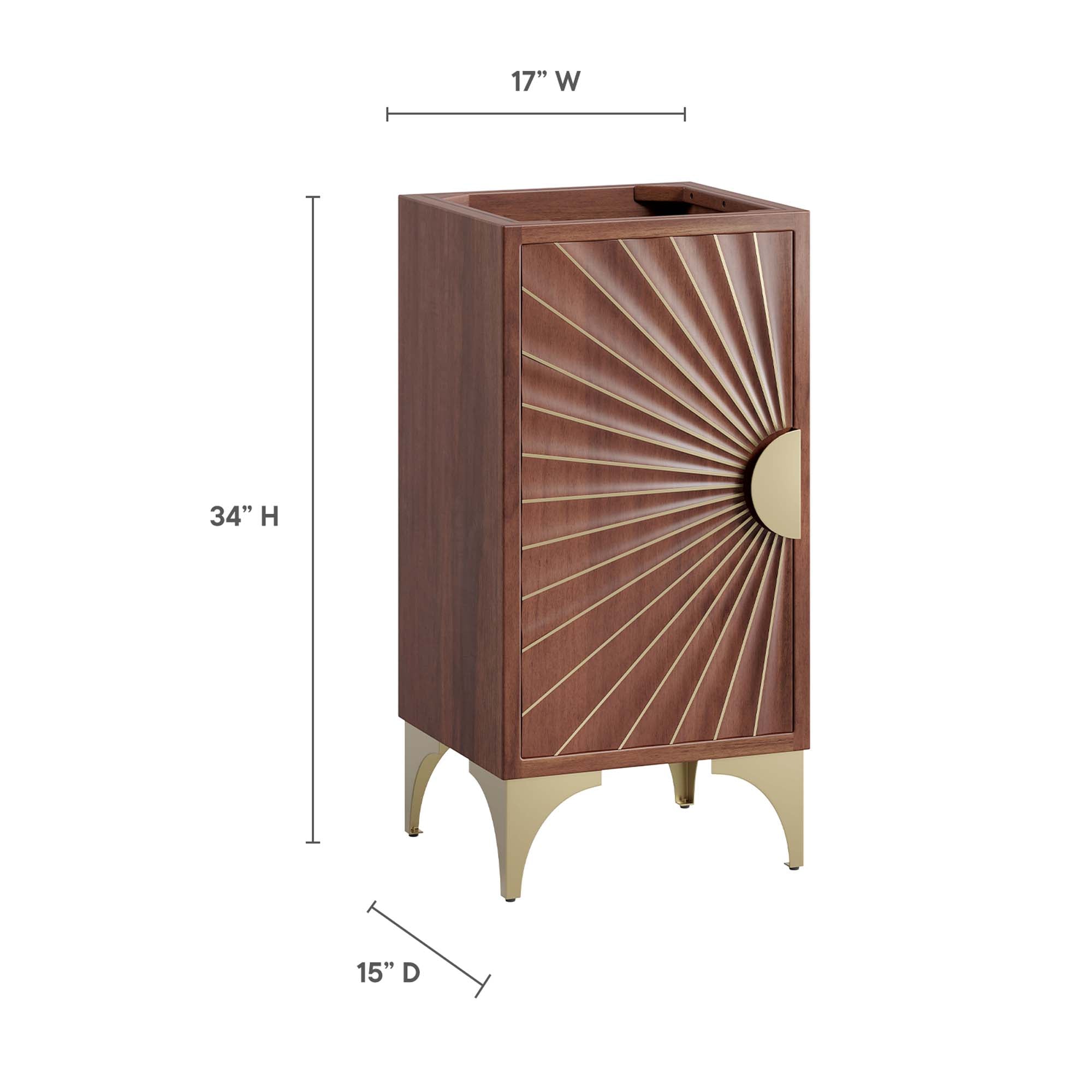 Daylight 18" Bathroom Vanity Cabinet, Walnut