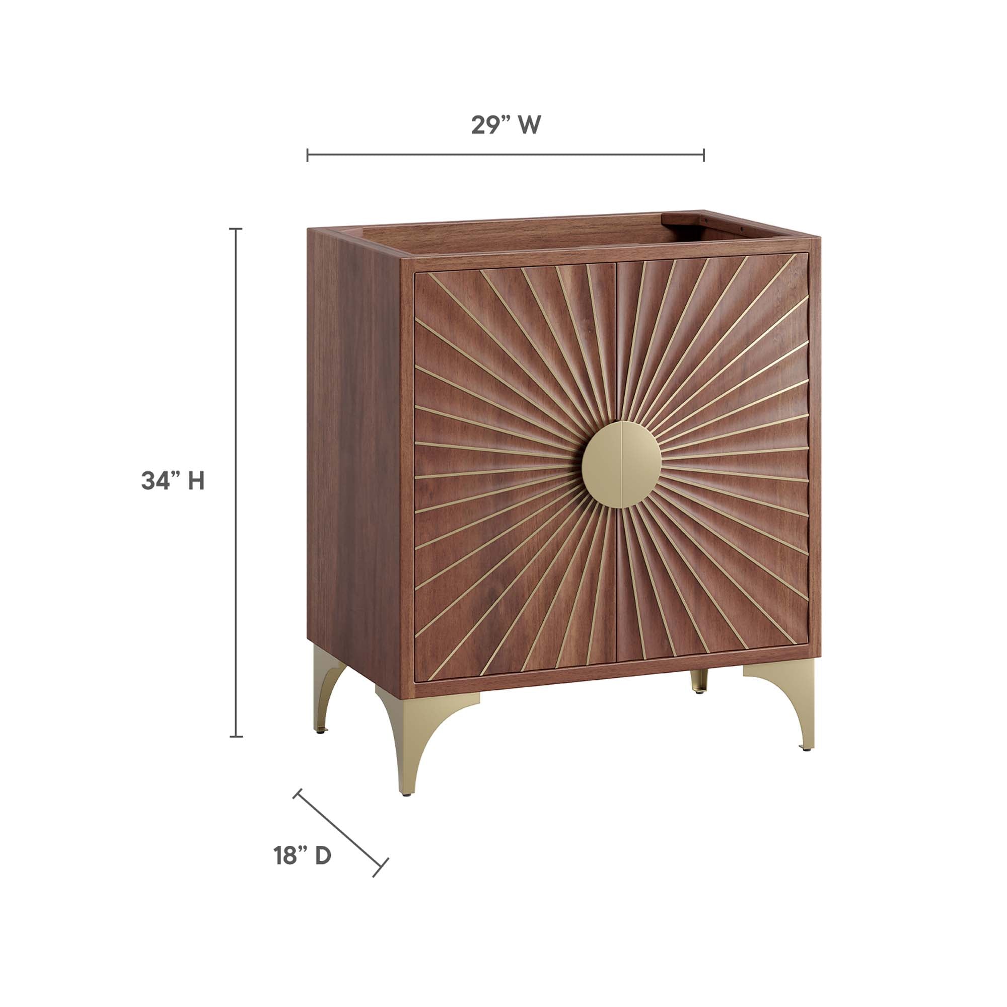 Daylight 30" Bathroom Vanity Cabinet, Walnut