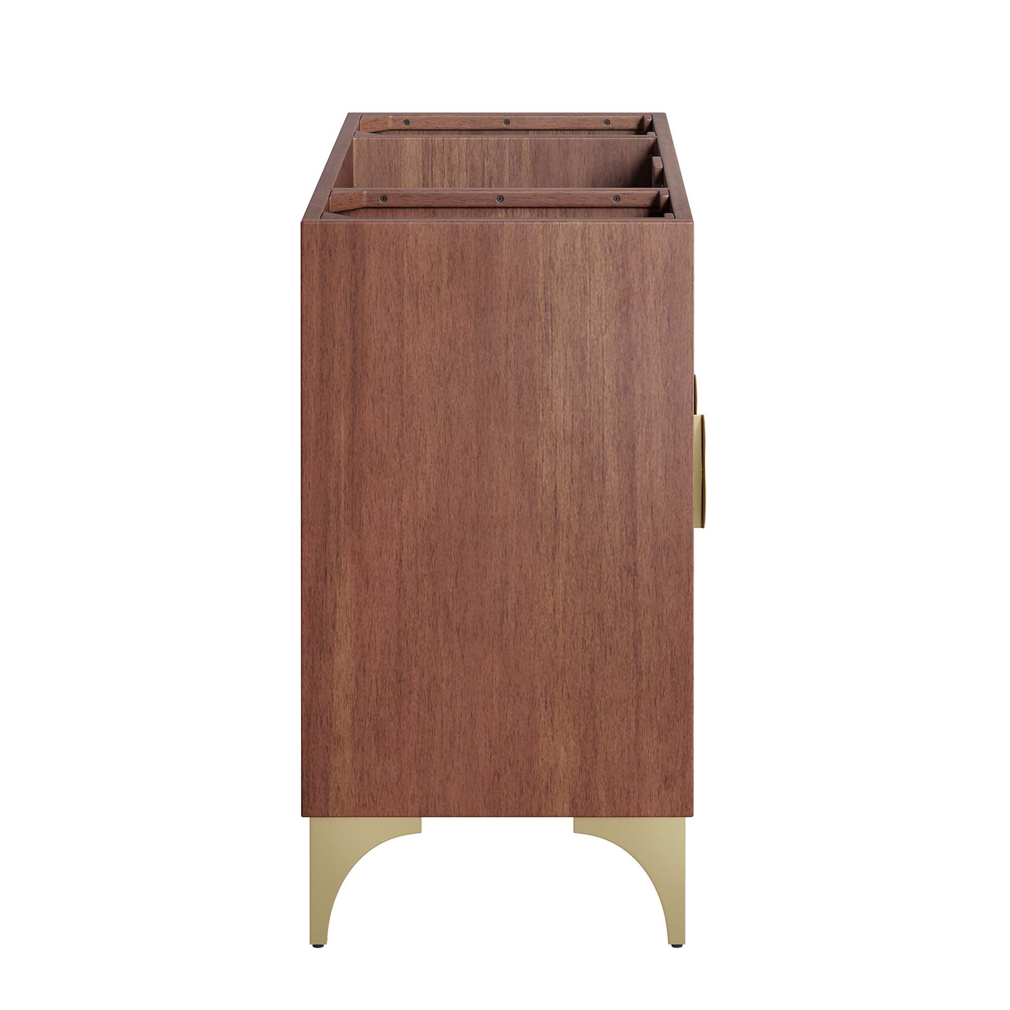 Daylight 48" Single Sink Compatible (Not Included) Bathroom Vanity Cabinet, Walnut