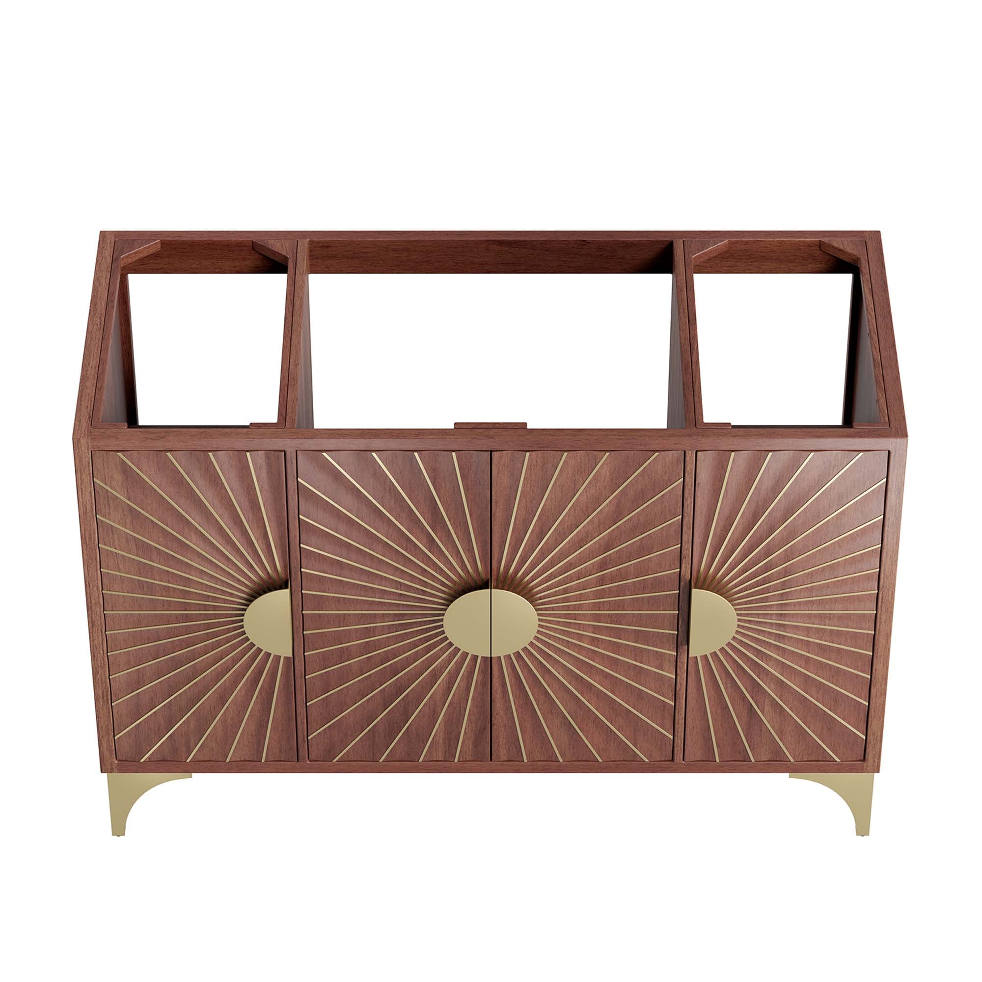 Daylight 48" Single Sink Compatible (Not Included) Bathroom Vanity Cabinet, Walnut