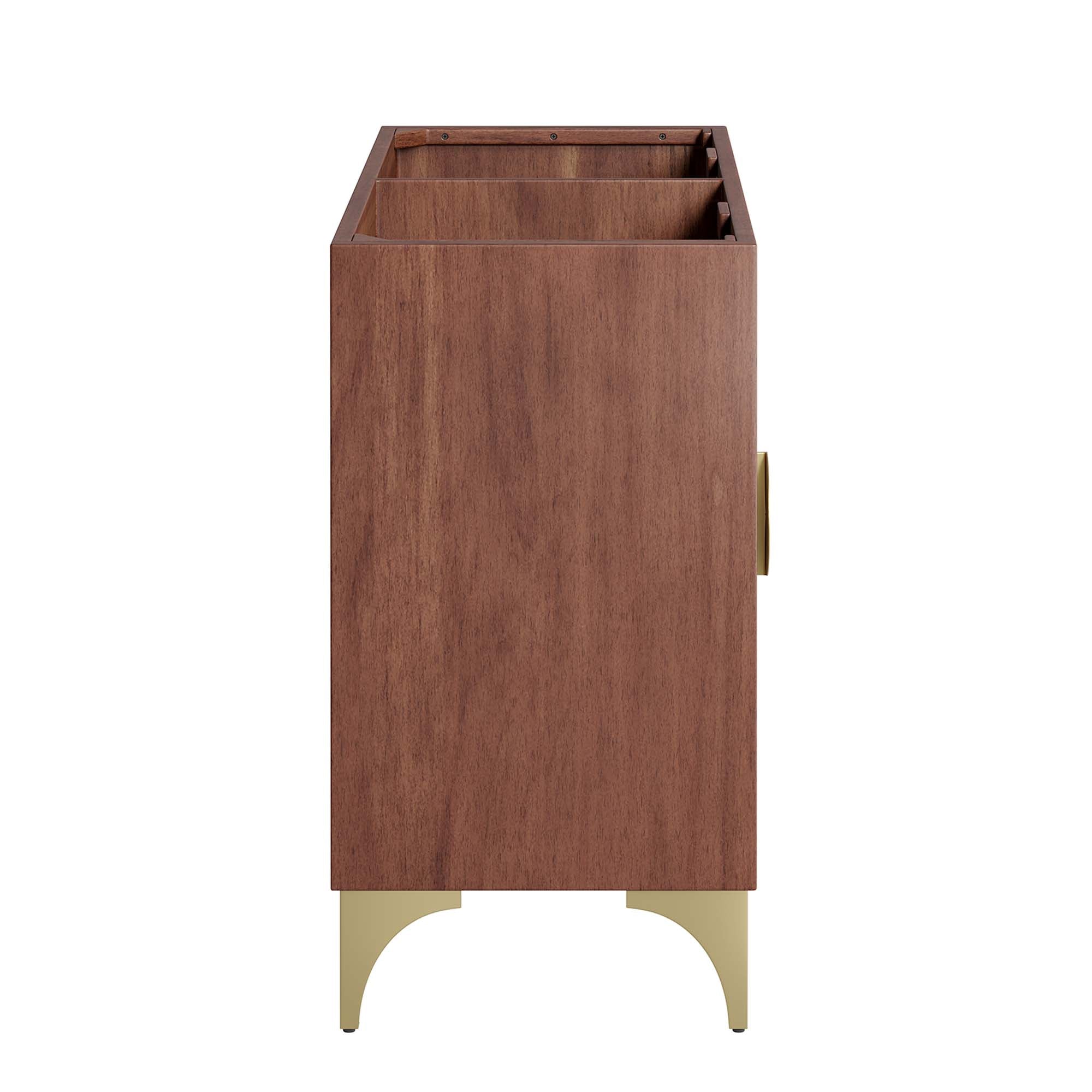 Daylight 48" Double Sink Compatible (Not Included) Bathroom Vanity Cabinet, Walnut