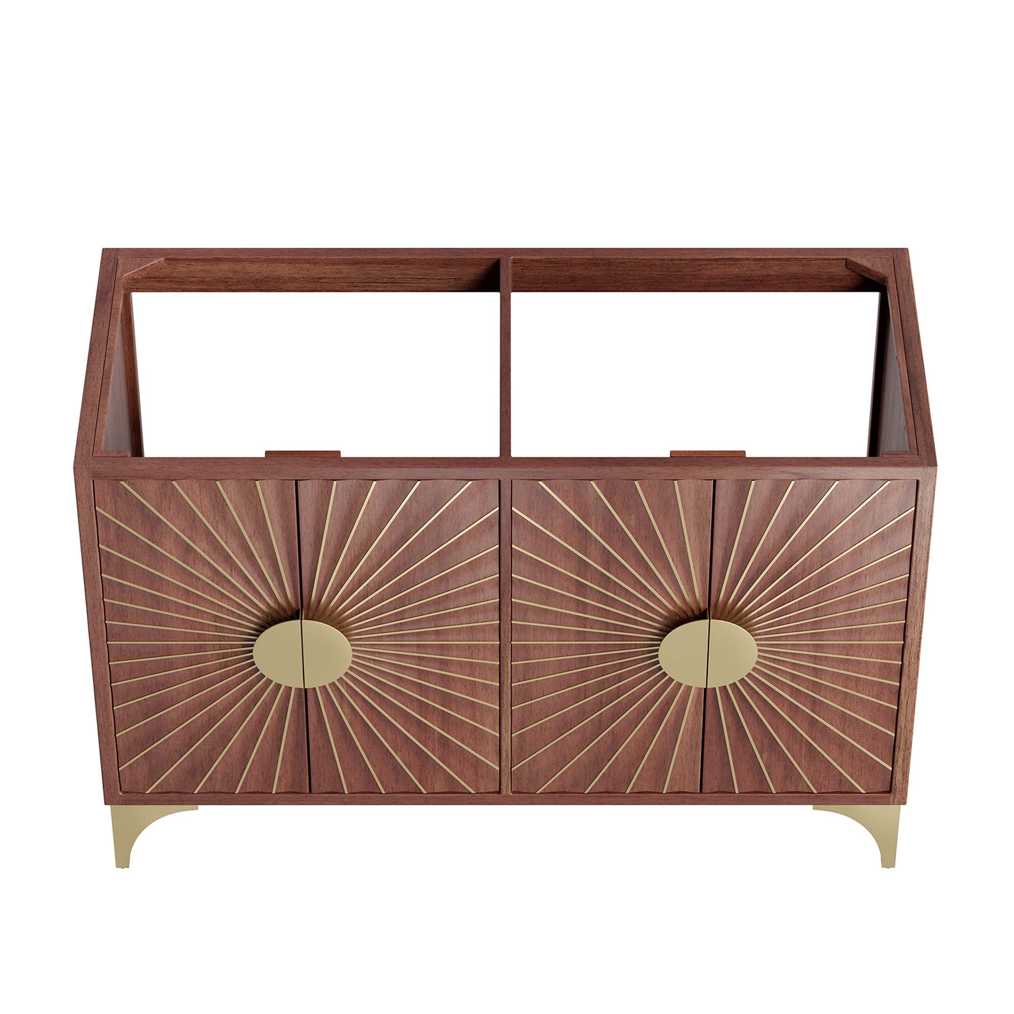 Daylight 48" Double Sink Compatible (Not Included) Bathroom Vanity Cabinet, Walnut