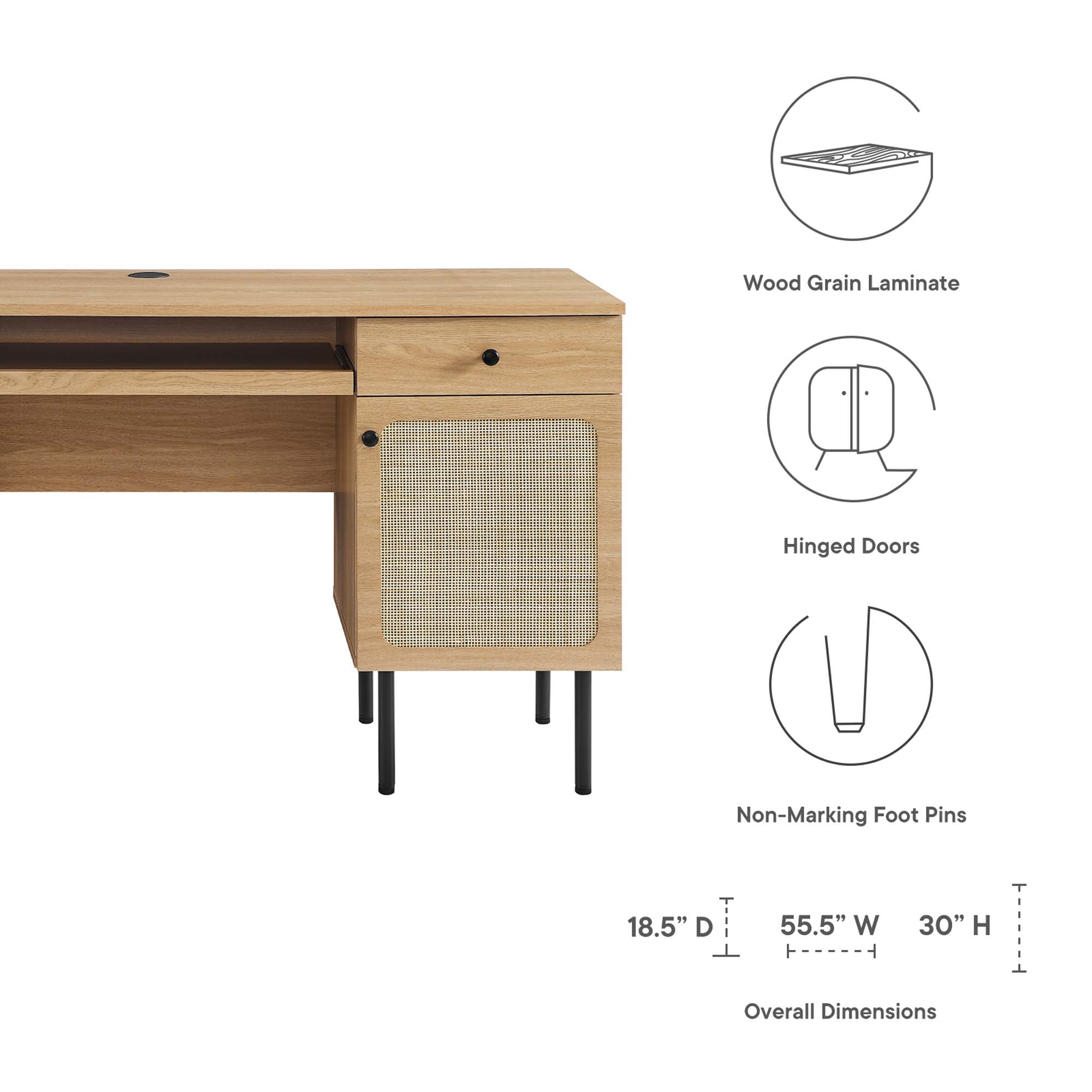 Chaucer Office Desk, Oak