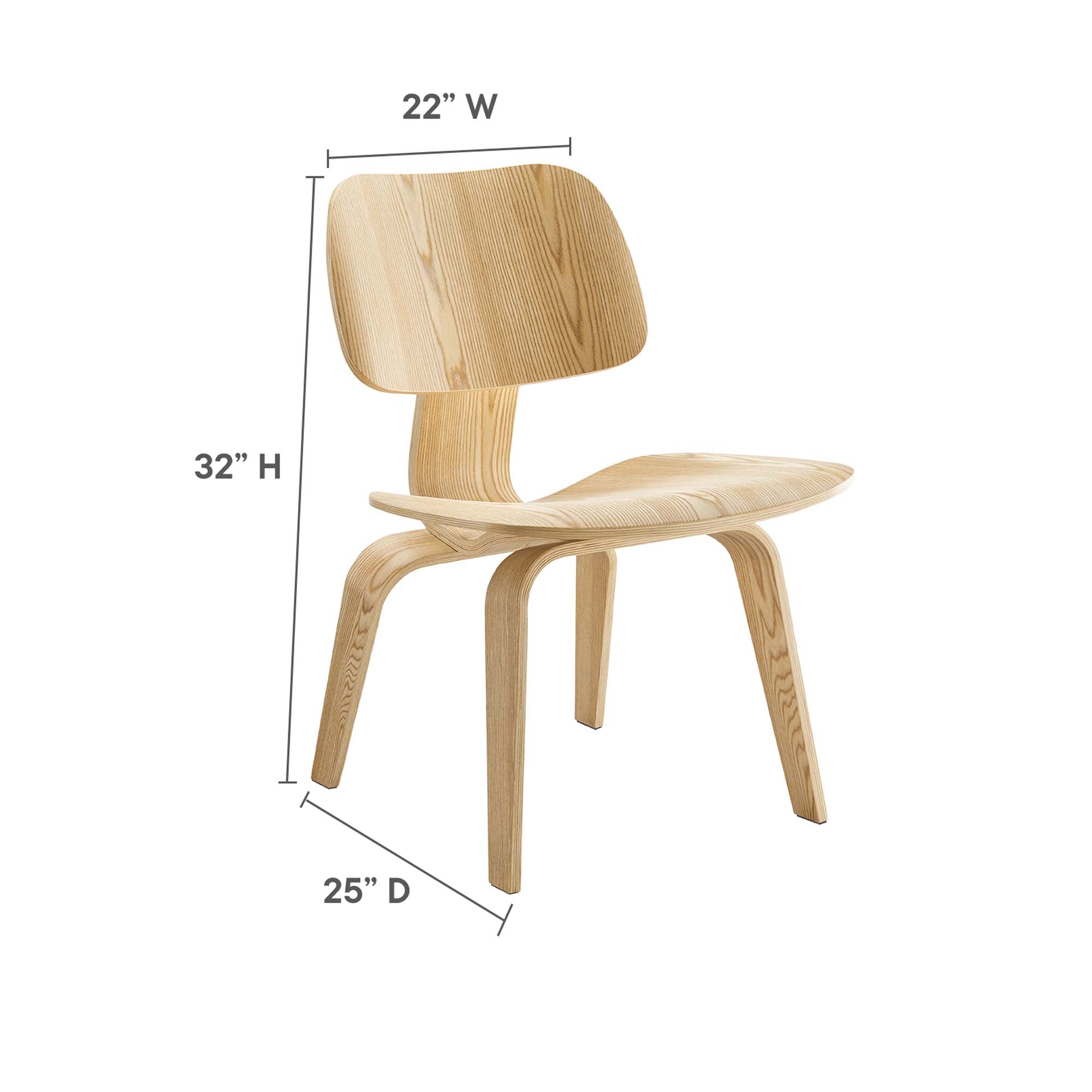 Fathom Wood Dining Chair, Natural