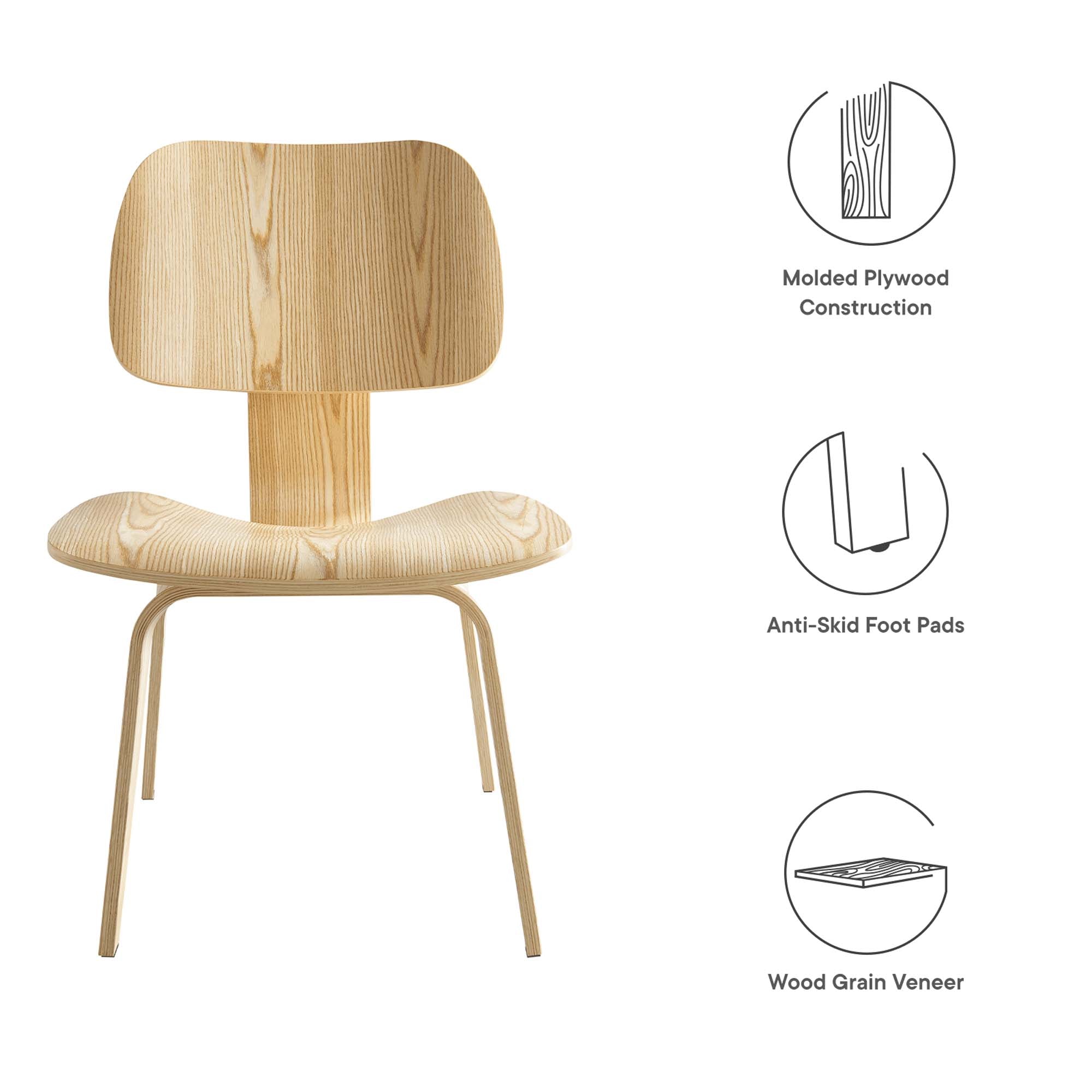 Fathom Wood Dining Chair, Natural