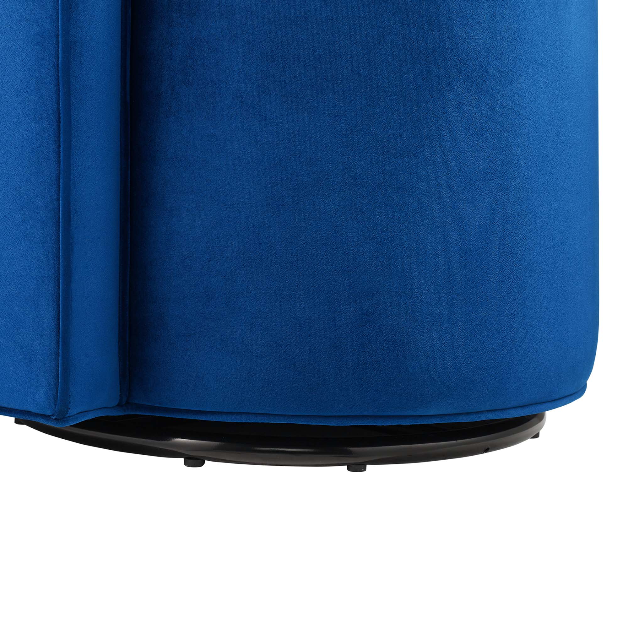 Della Performance Velvet Fabric Swivel Chair, Navy