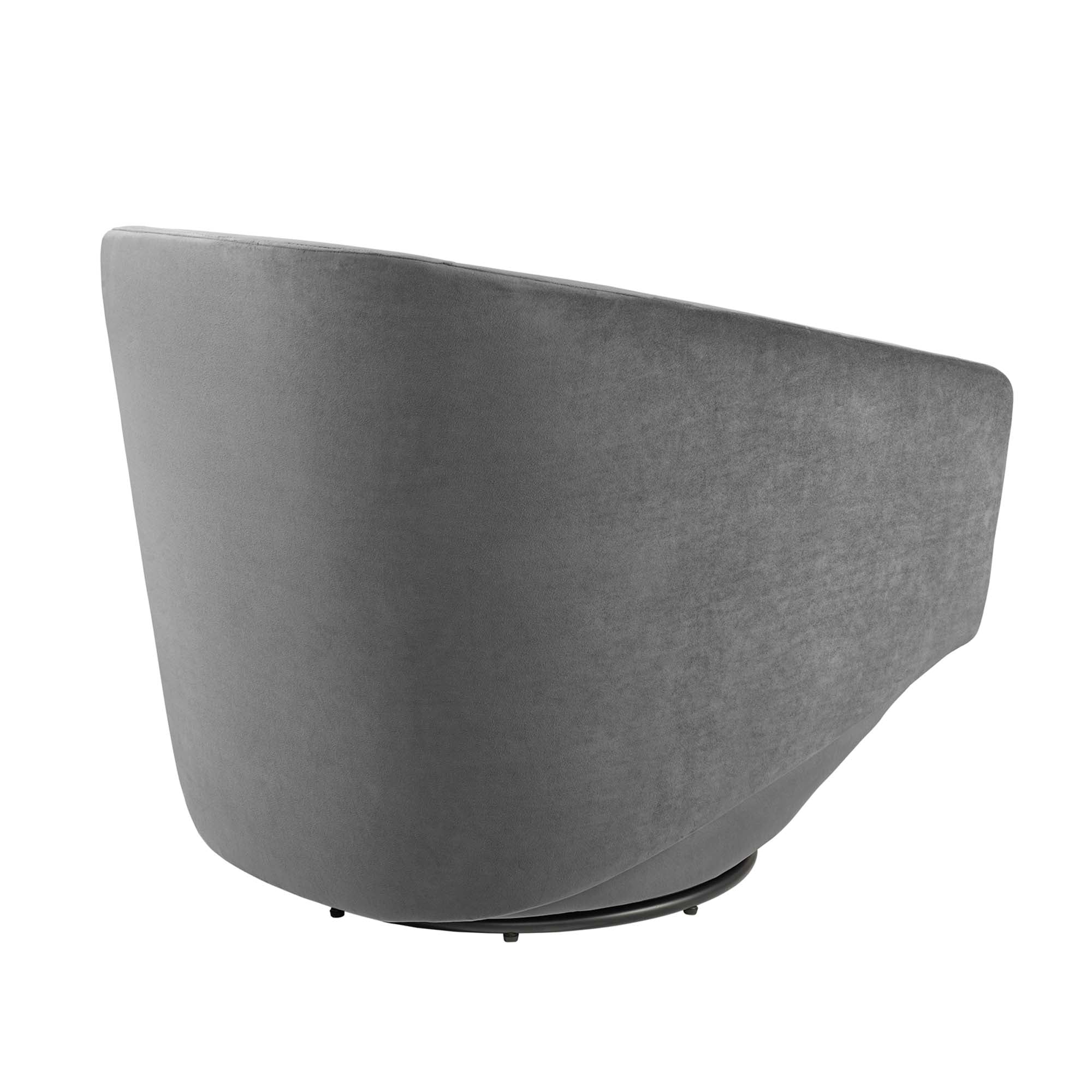 Series Performance Velvet Fabric Swivel Chair, Gray