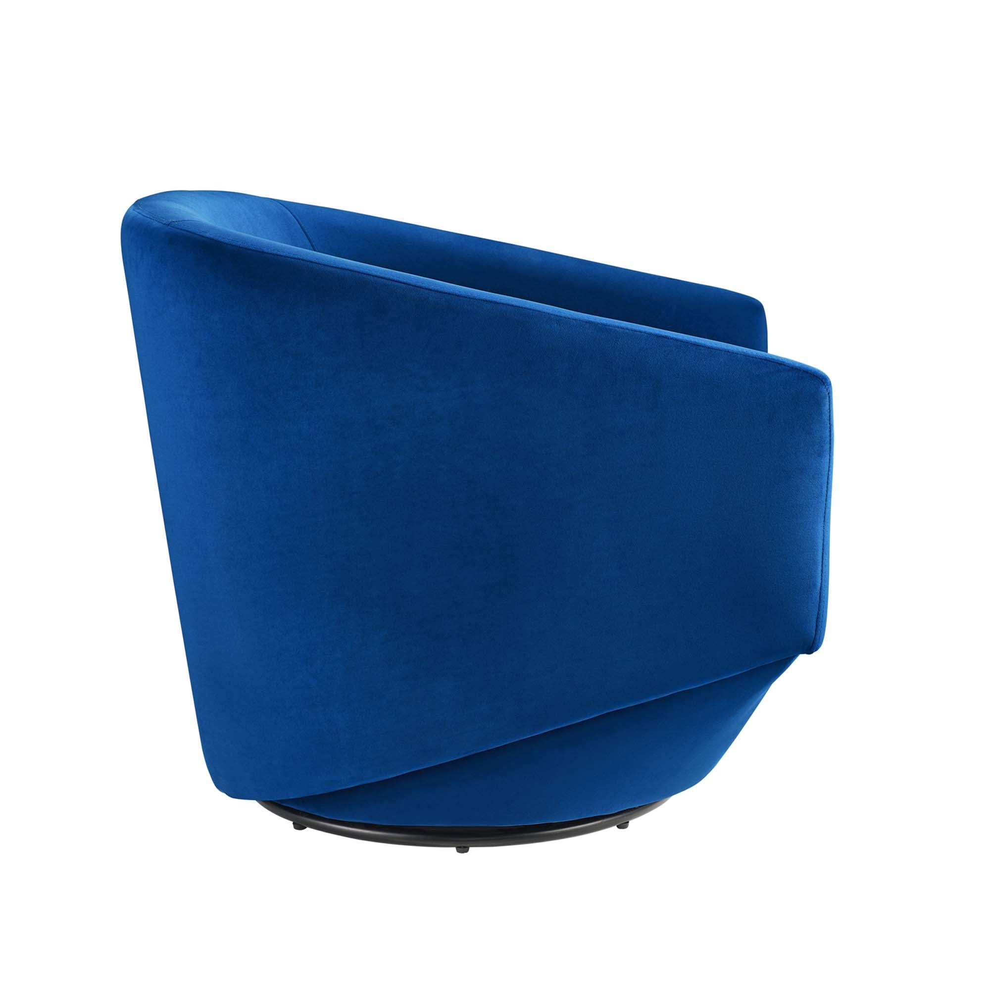 Series Performance Velvet Fabric Swivel Chair, Navy