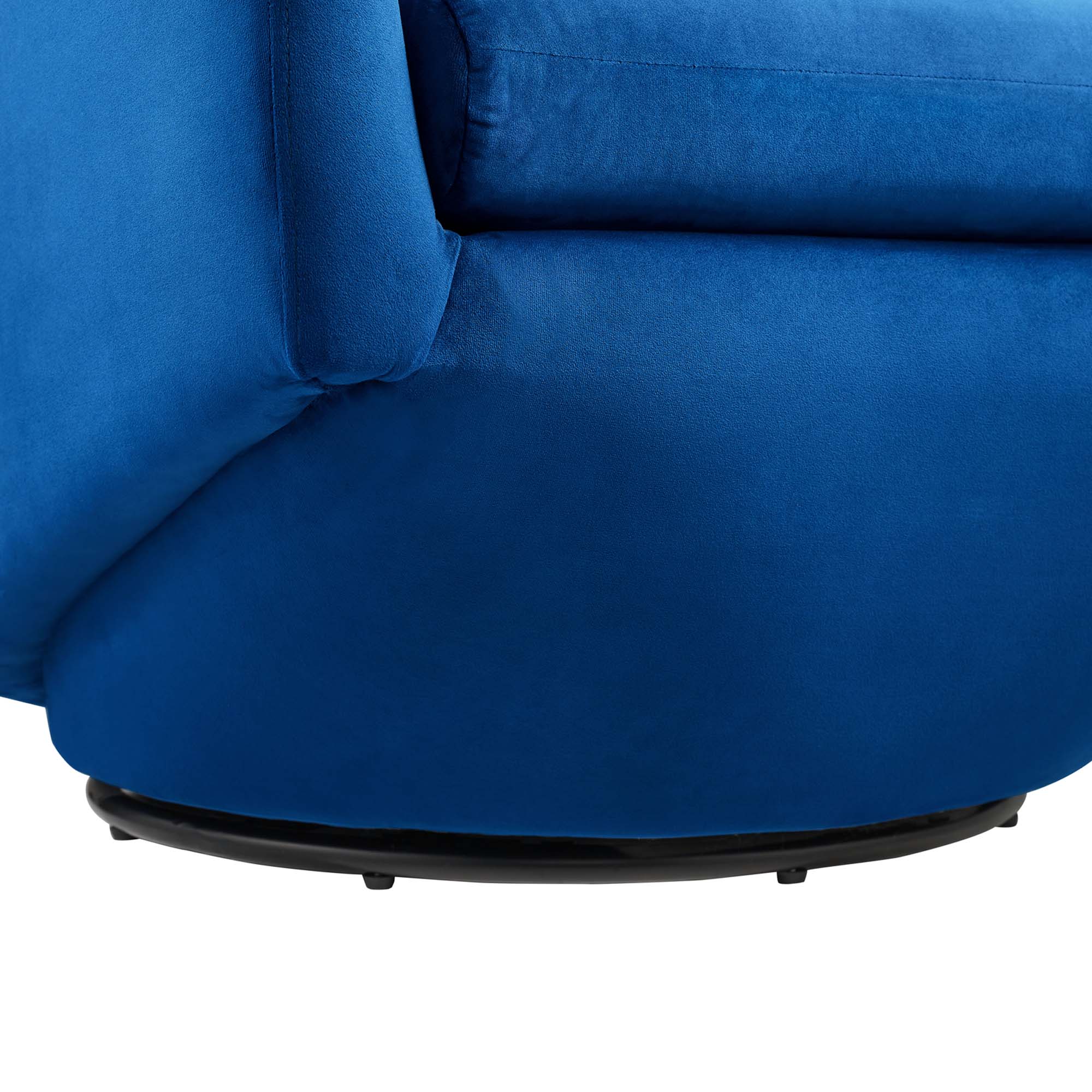 Series Performance Velvet Fabric Swivel Chair, Navy