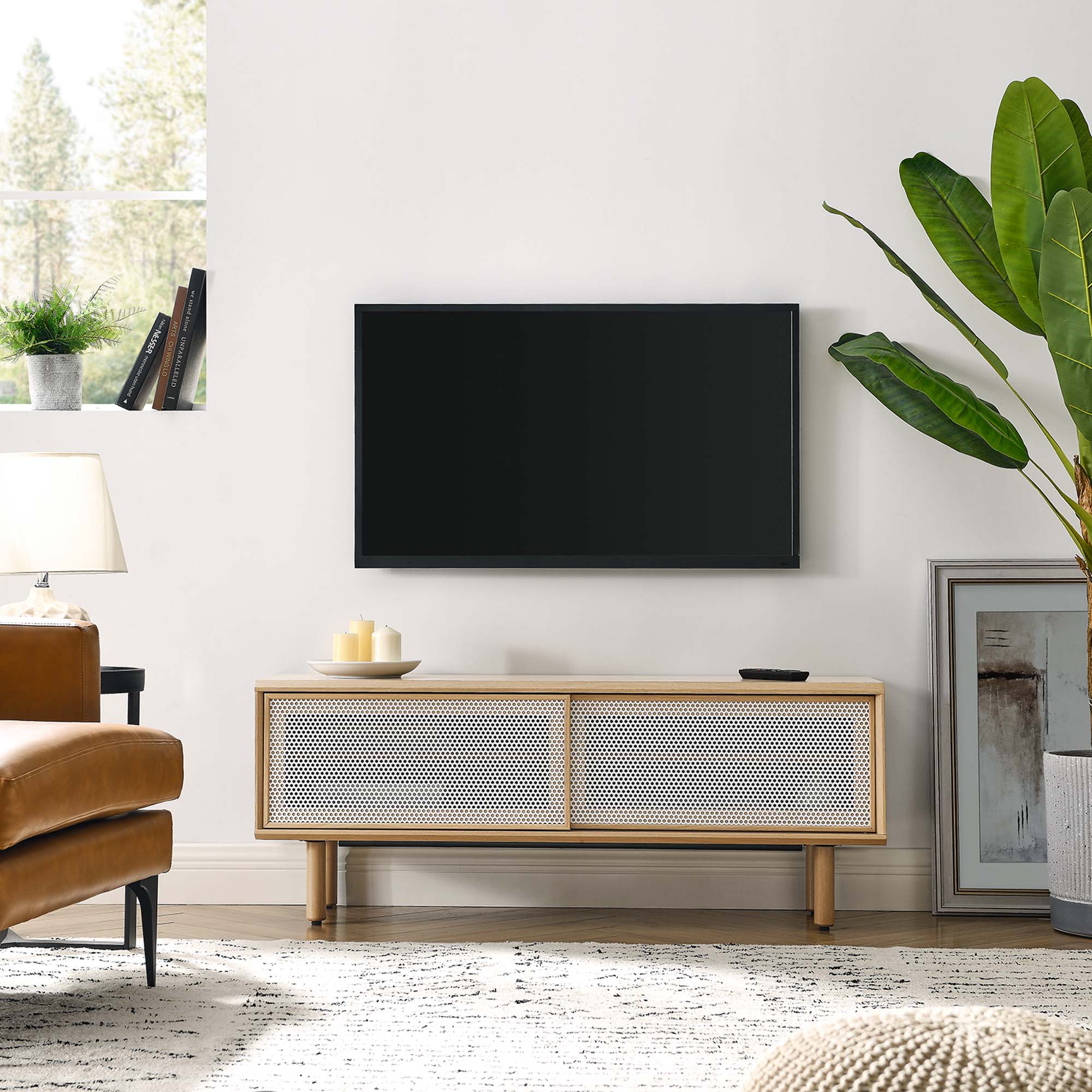 Kurtis 47" TV Stand, Oak