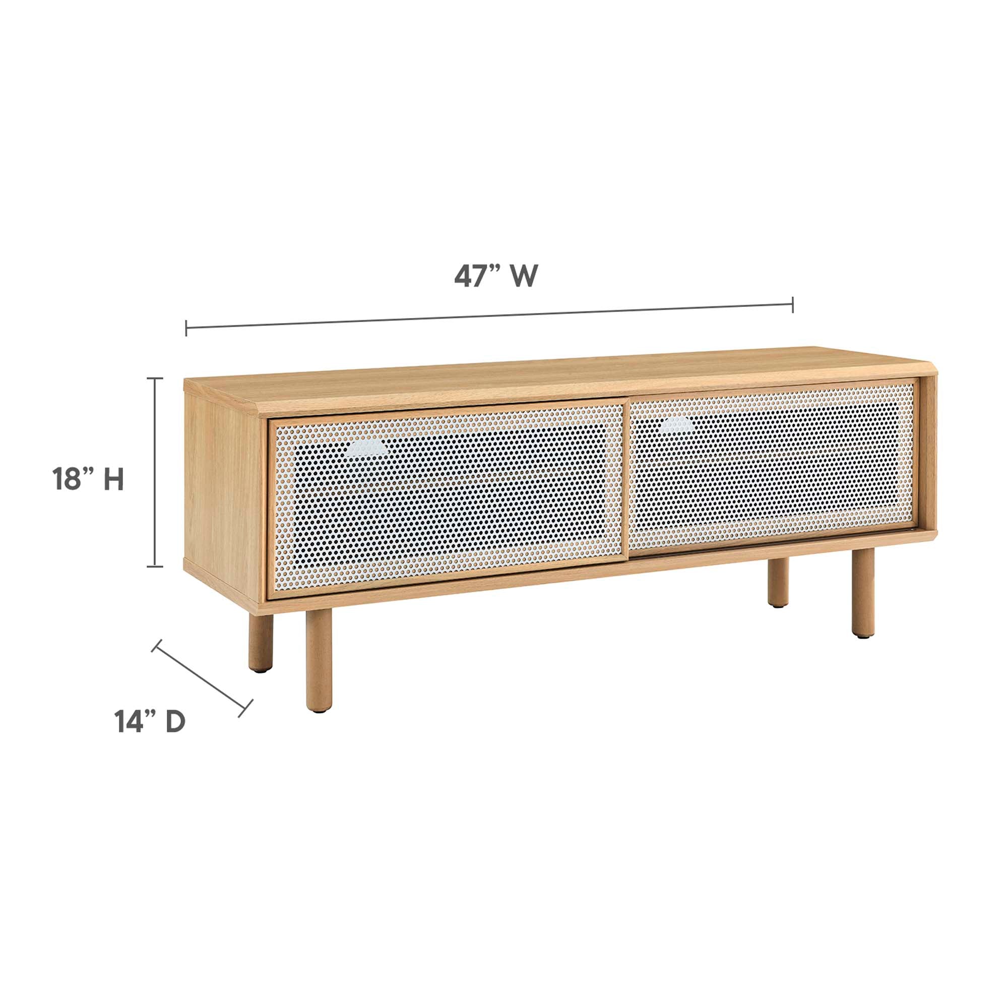 Kurtis 47" TV Stand, Oak
