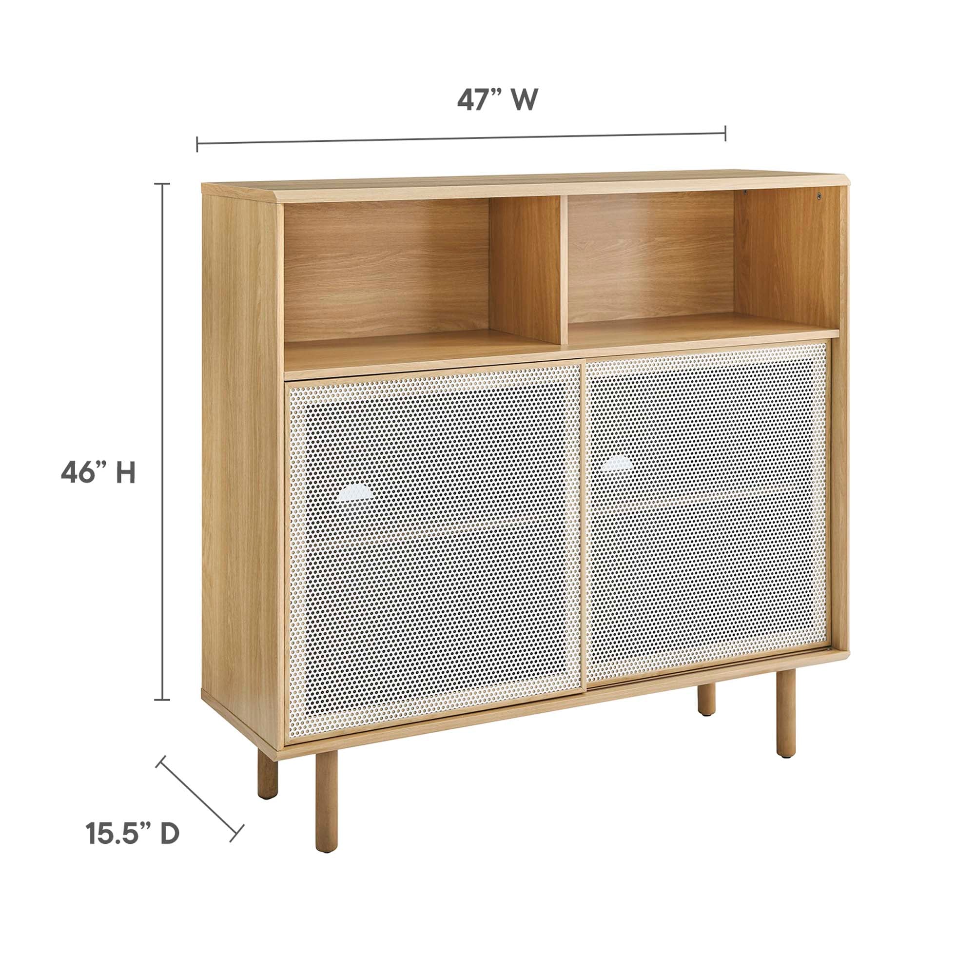 Kurtis 47" Display Cabinet, Oak