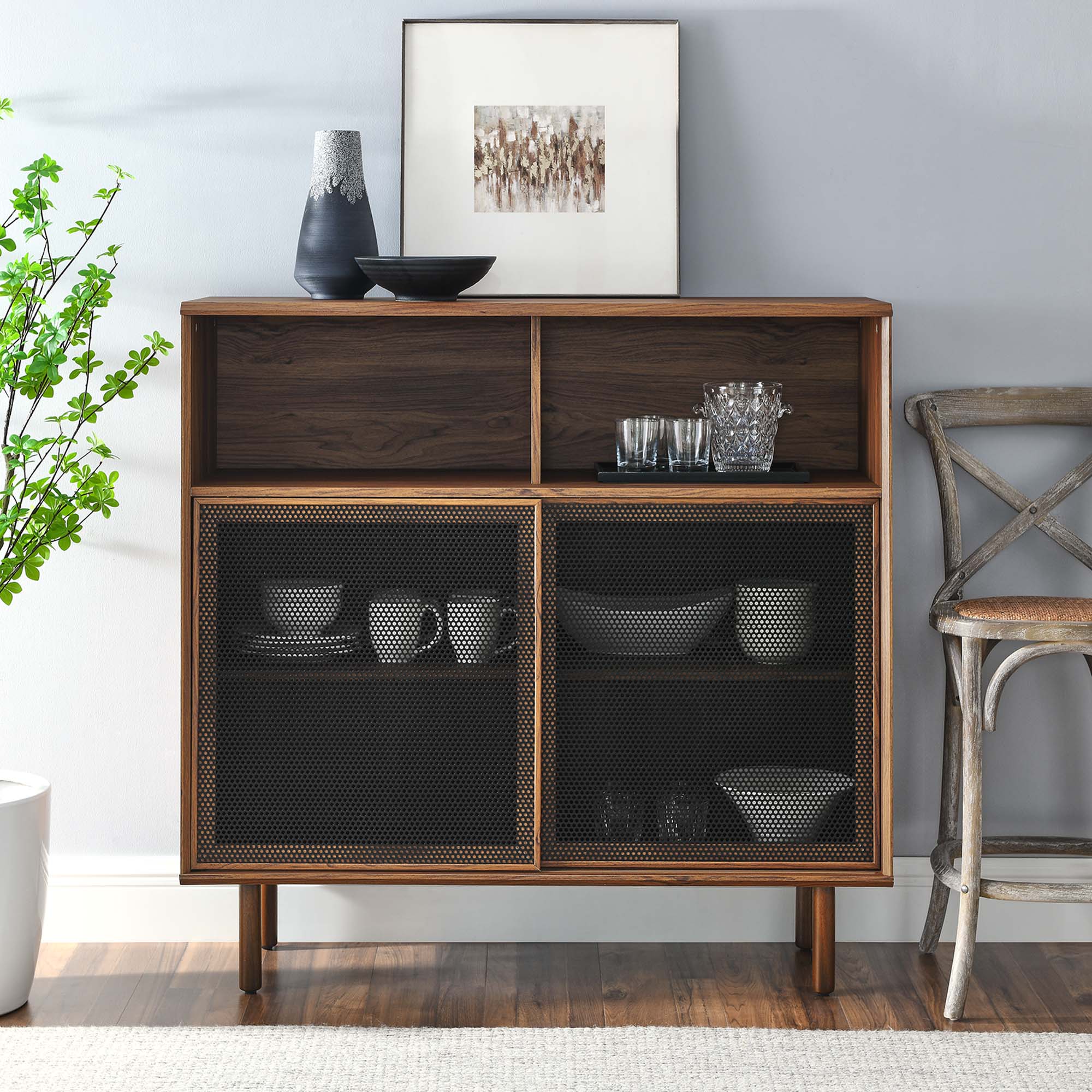 Kurtis 47" Display Cabinet, Walnut