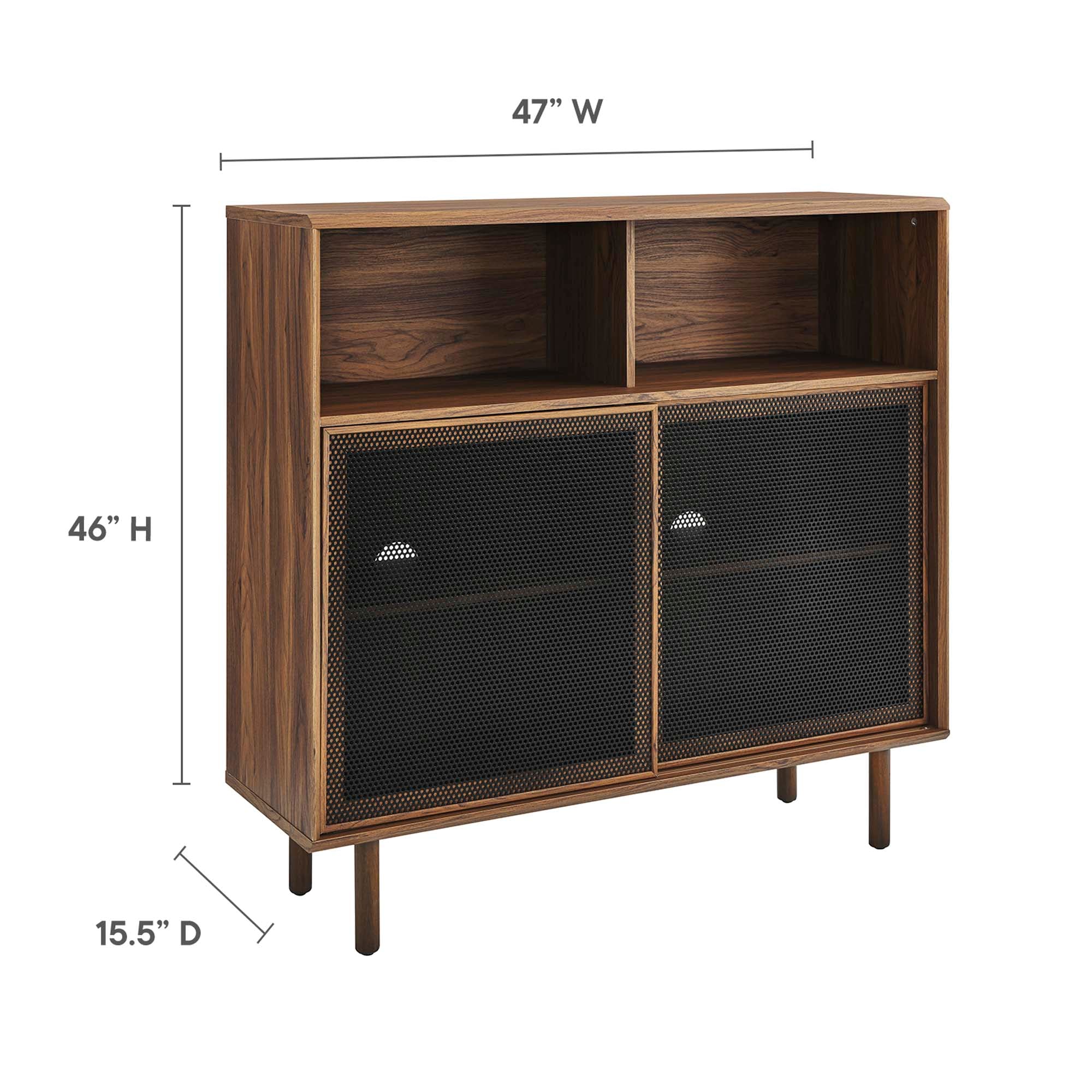 Kurtis 47" Display Cabinet, Walnut