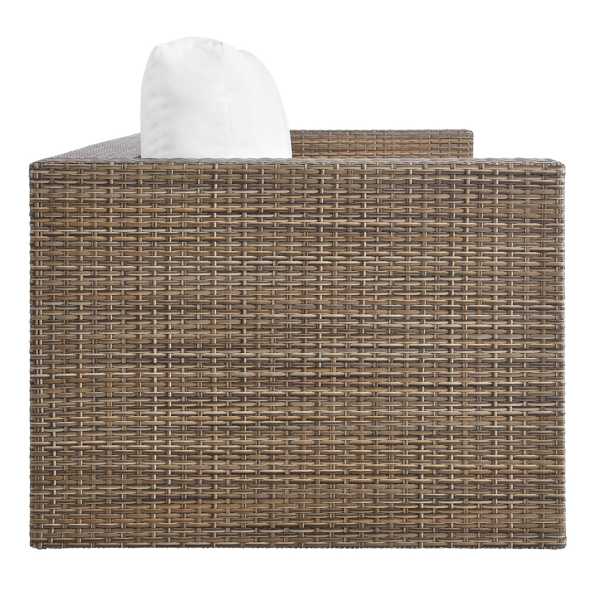 Convene Outdoor Patio Sofa, Cappuccino White
