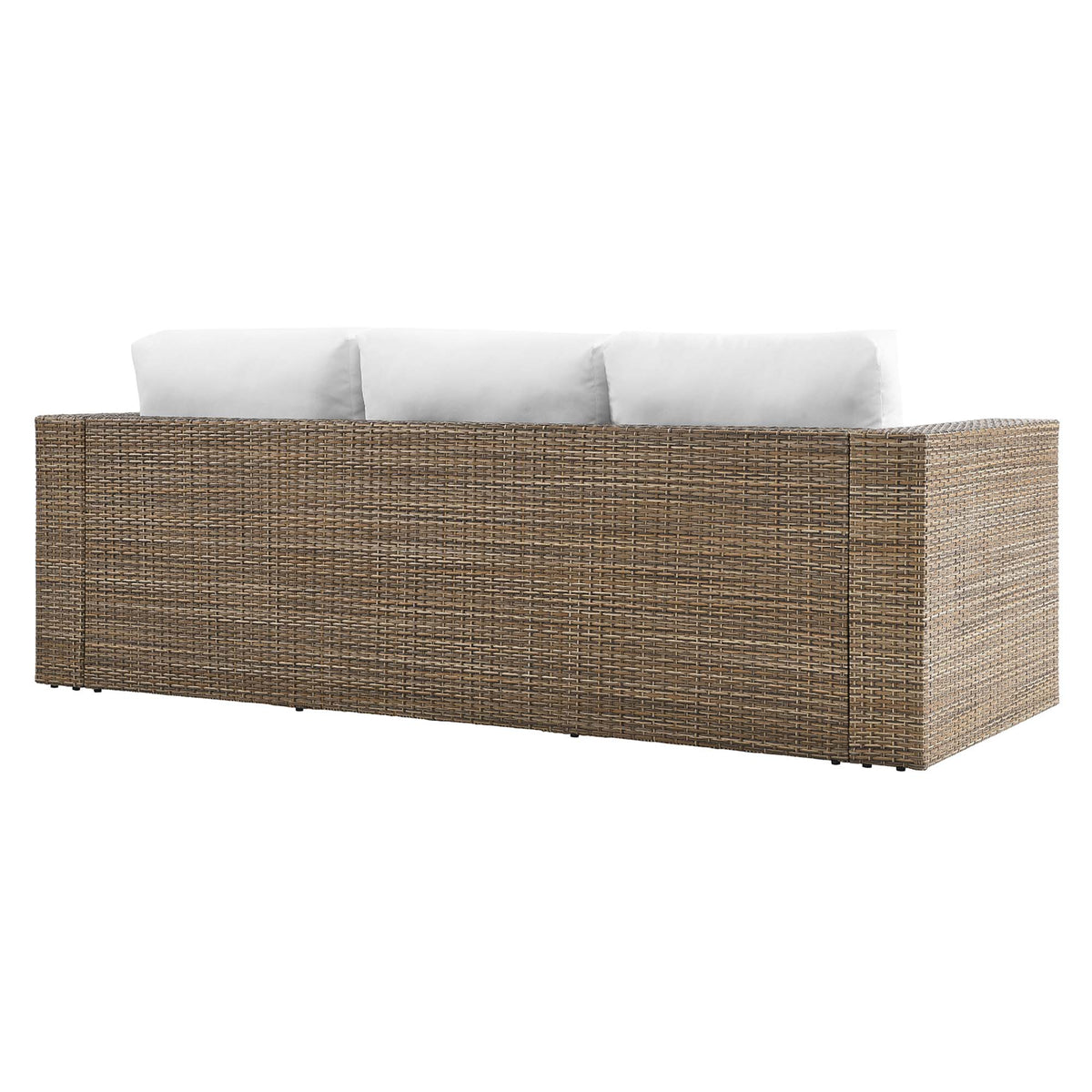 Convene Outdoor Patio Sofa, Cappuccino White
