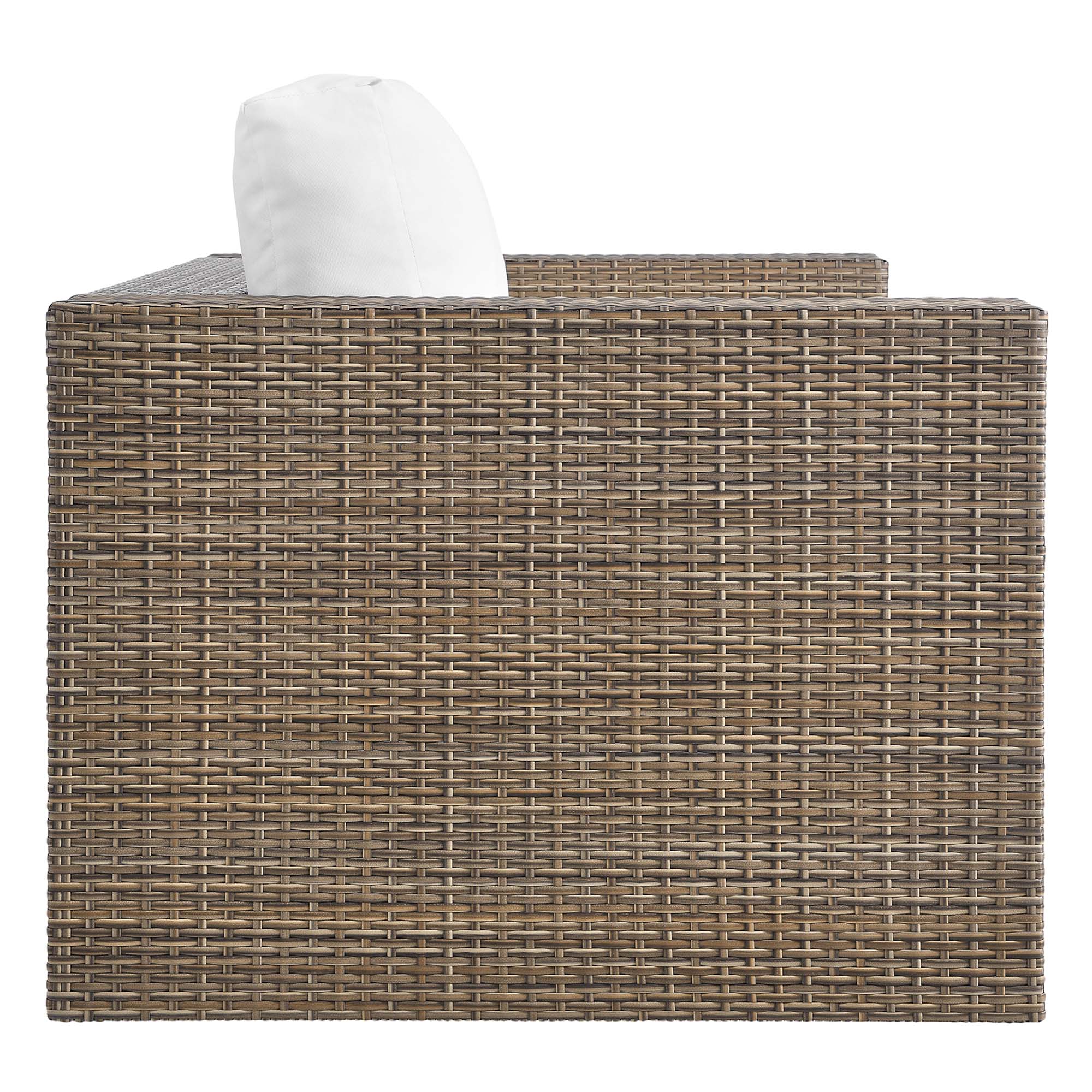 Convene Outdoor Patio Loveseat, Cappuccino White