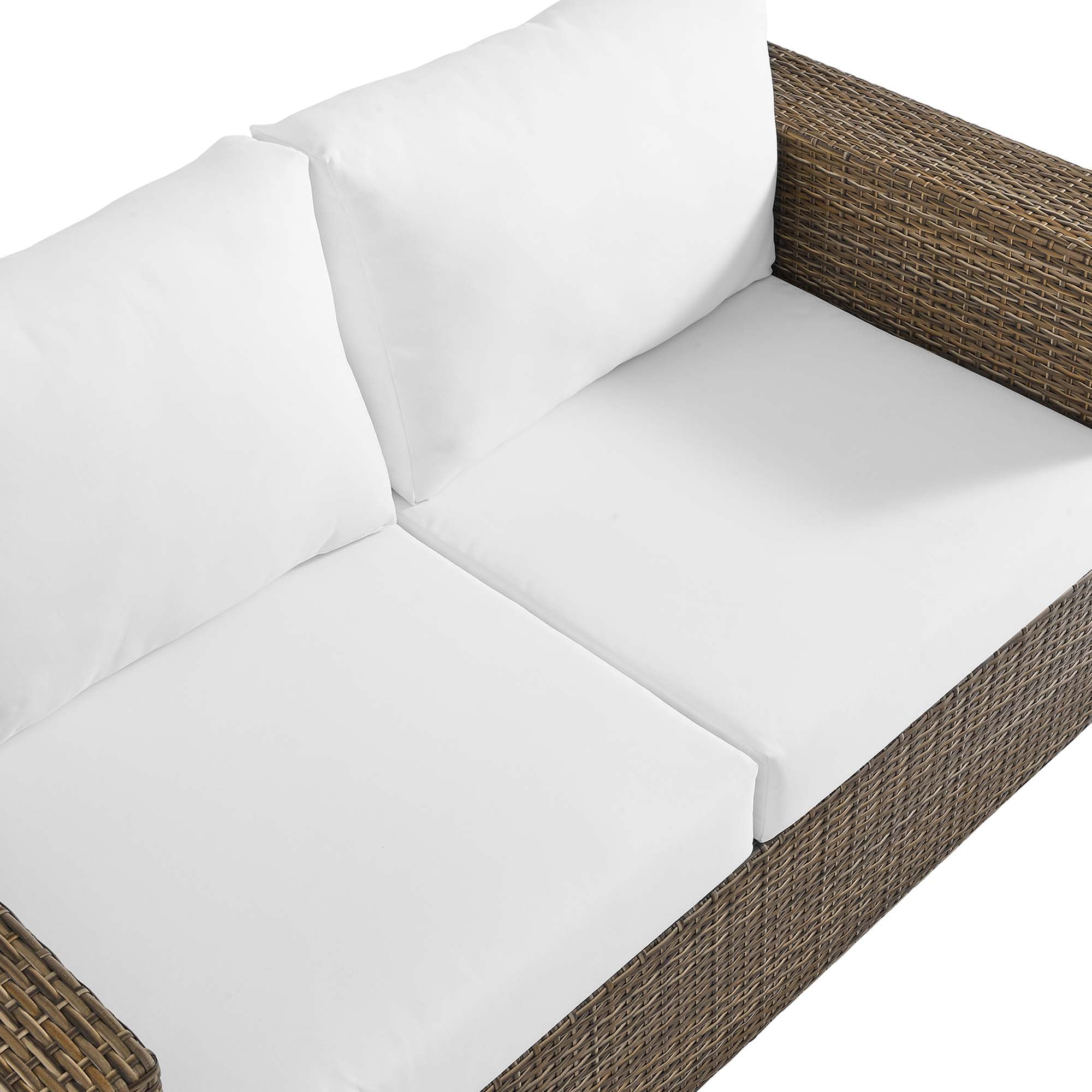 Convene Outdoor Patio Loveseat, Cappuccino White